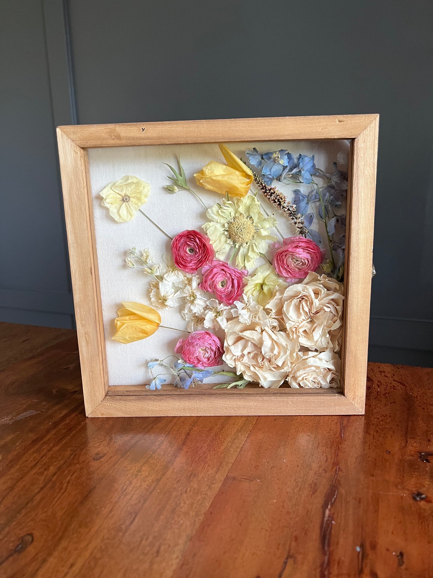 Bouquet Preservation, Shadow Box, Keepsake Box, Memory, Bridal Flowers, Display Case, Frame Box Flower, White, Bouquet Memory Box