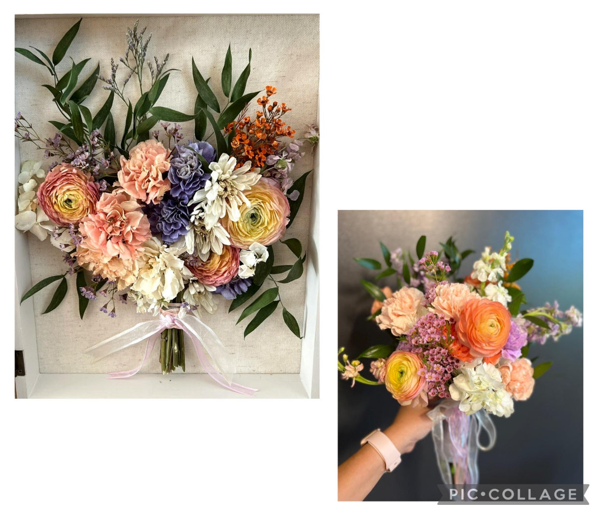Bouquet Preservation, Shadow Box, Keepsake Box, Memory, Bridal Flowers, Display Case, Frame Box Flower, White, Bouquet Memory Box