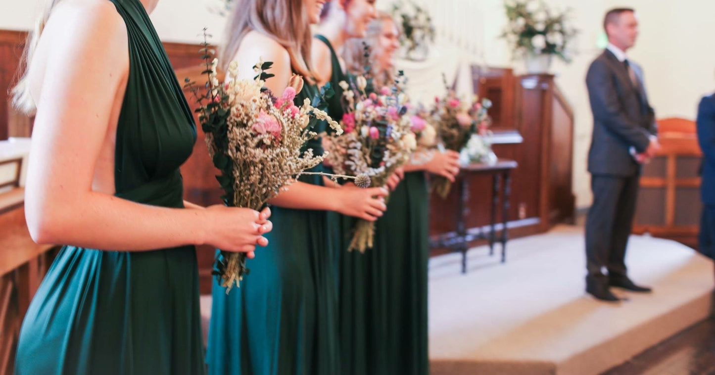 Wedding bouquets, Peonies, Globe Thistles, Eucalyptus, German Status Pink Peony Blue White Preserved Dried lavender bridal bouquet