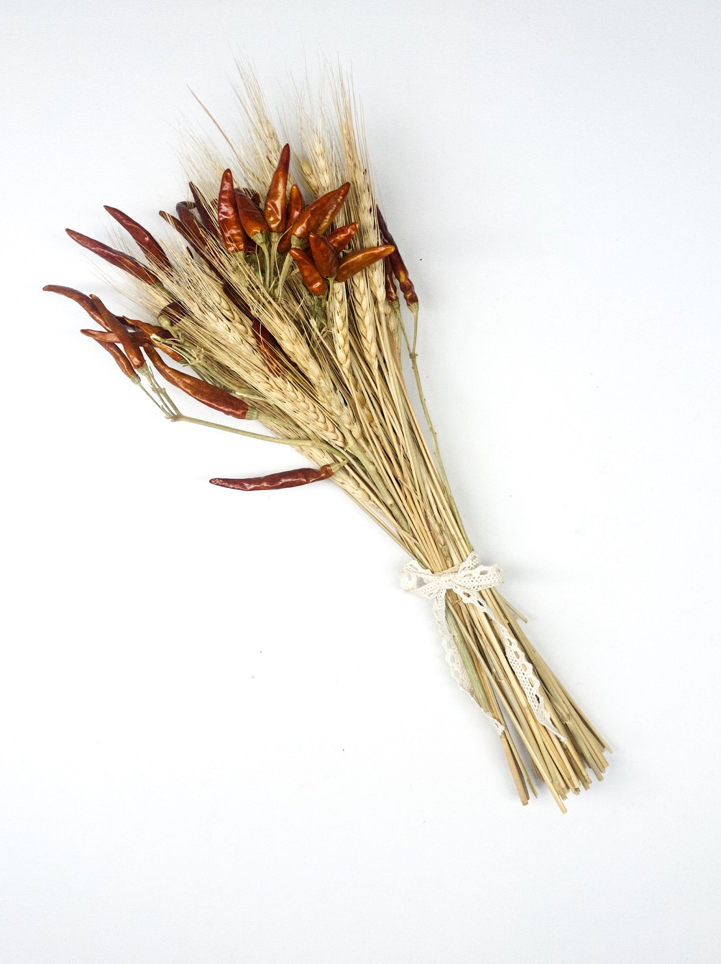Fall Bouquet, Chili Peppers and Wheat Bouquet, Dried flower, Blonde Wheat, Chiles, Wedding, Bridal, Fall, Rustic, Country, Summer Home Decor