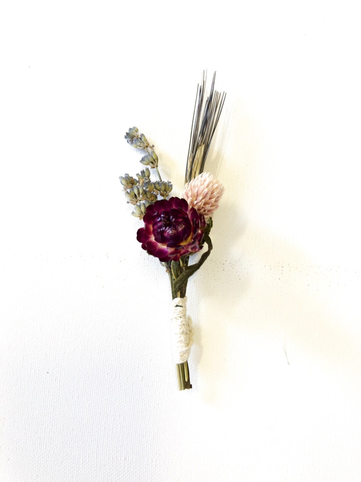 Wedding Bouquet, Floral Bouquet, Dried Flowers, Preserved Flowers, Ammobium, Globe Amaranth, Lavender, Wheat, Caspia, Strawflower, Bridal