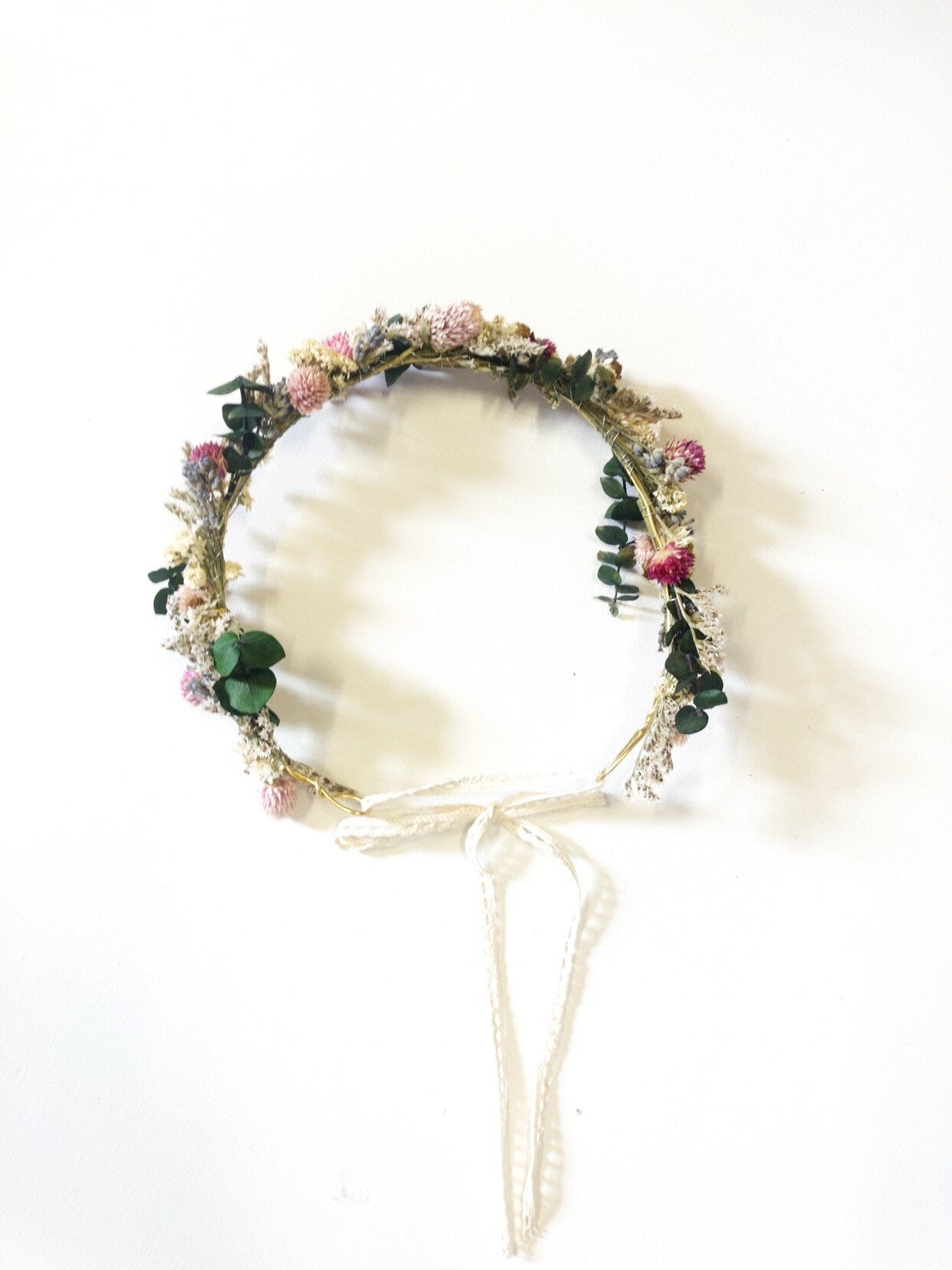 Wedding Head Wreath, Crown, Hoop, Wall Wreath, Halo, Boho, Wild Flower, Floral, Dried Flowers, Simple, Rustic, Preserved, Whimsical, Forest