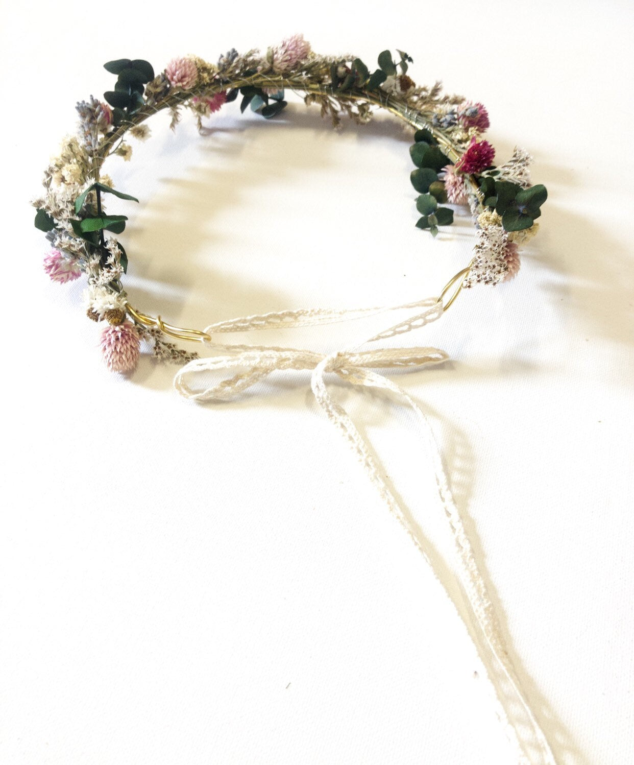 Wedding Head Wreath, Crown, Hoop, Wall Wreath, Halo, Boho, Wild Flower, Floral, Dried Flowers, Simple, Rustic, Preserved, Whimsical, Forest