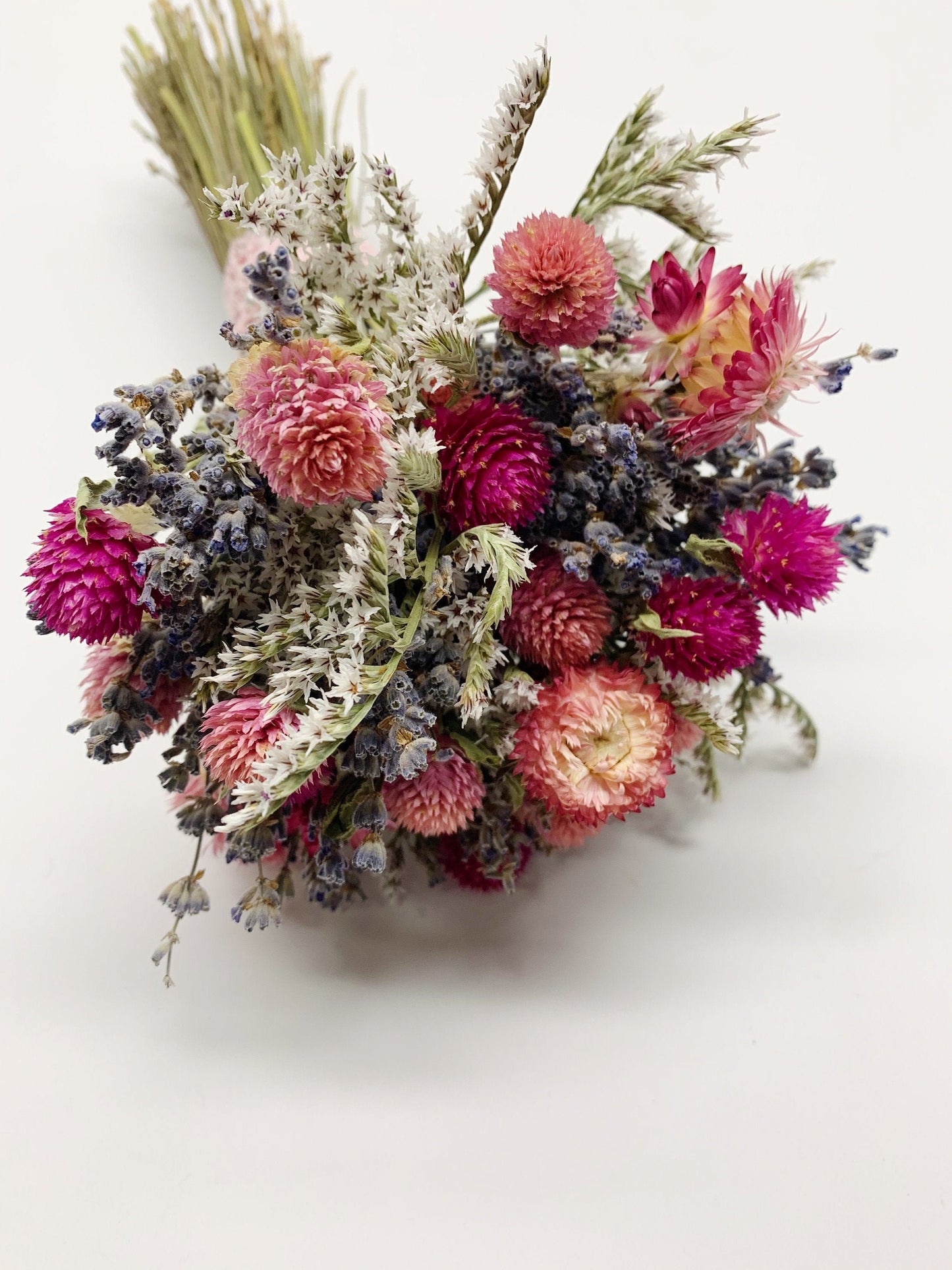Wedding Bouquet, Valentine, Dried, Natural Flowers, Present, Flowers, Colorful, Light, Gentle, pink, purple, strawflowers, Lavender