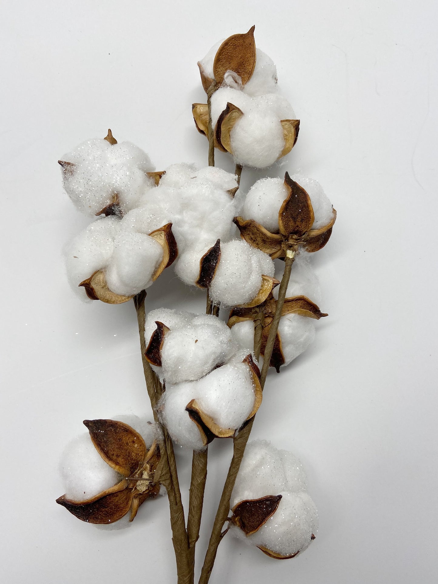 13" 18" 31" Cotton Stem Bunch – White Cotton Balls, Branches for Wedding, Rustic Décor, DIY Floral Arrangements, Farmhouse Style, Anniversary Flowers