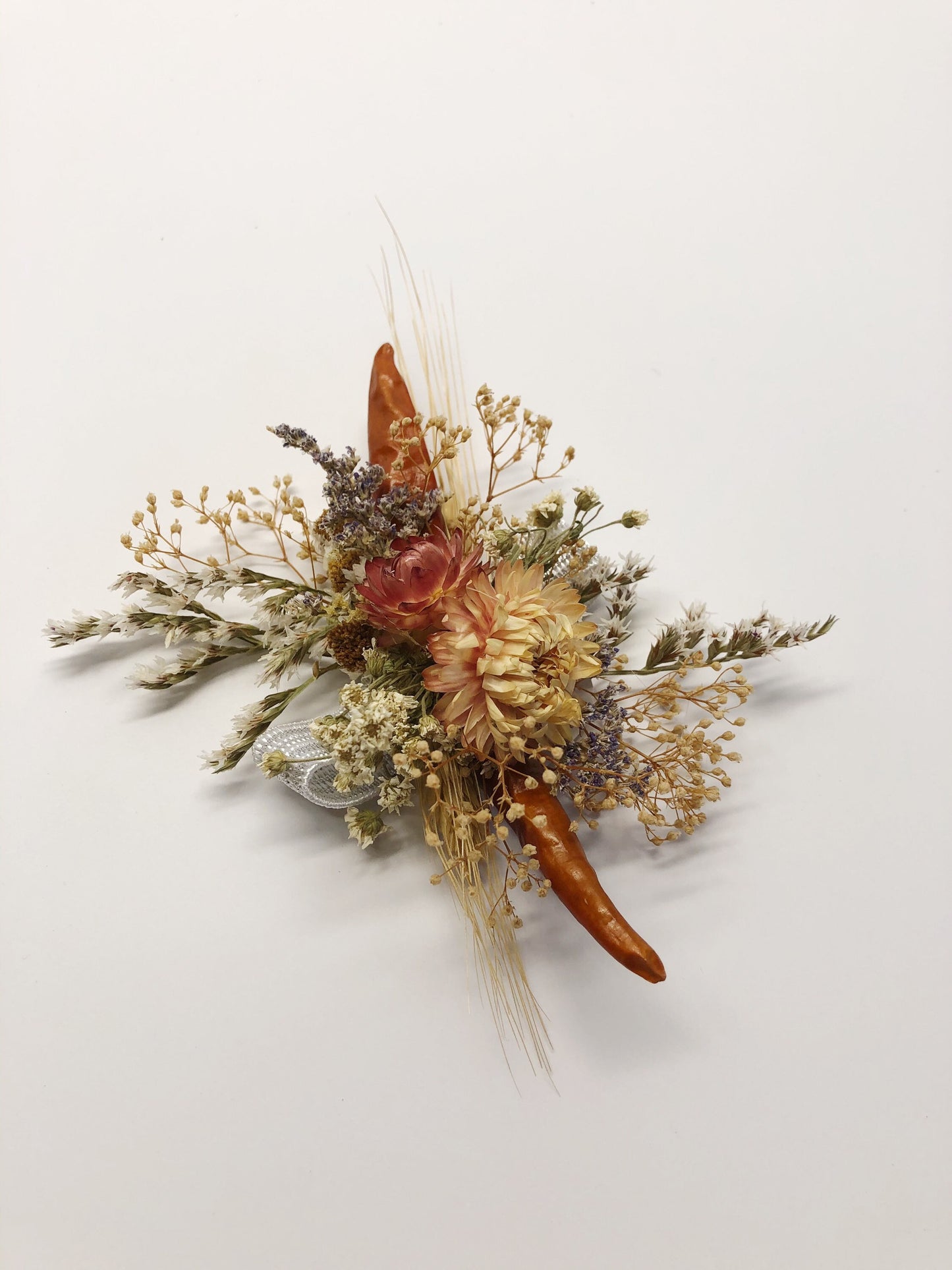 Fall Bouquet, Chili Peppers and Wheat Bouquet, Dried flower, Blonde Wheat, Chiles, Wedding, Bridal, Fall, Rustic, Country, Summer Home Decor