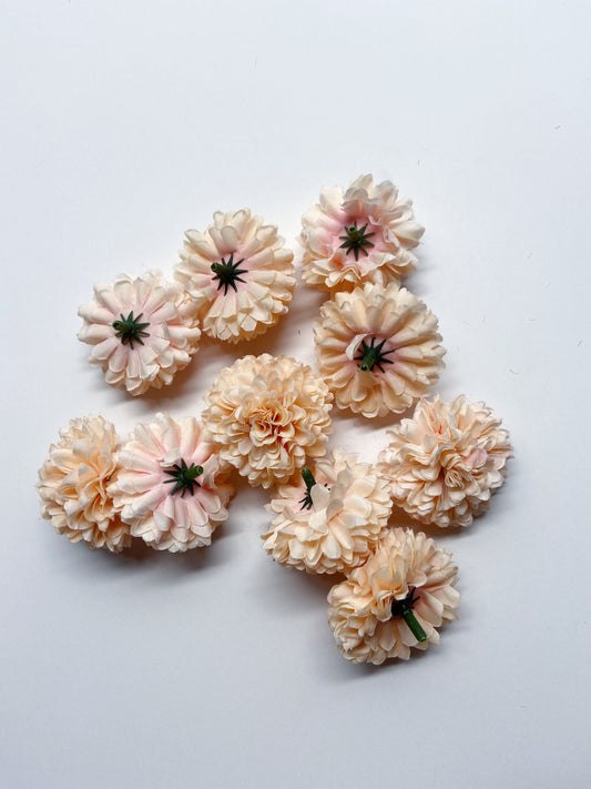 10 Faux Flowers, Fake Flowers, spring color, peach Flower heads, Flowers, Decoration, Home decor, details, wedding details, Clean, pink
