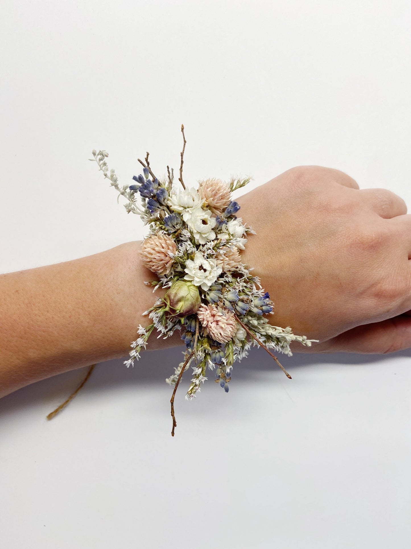 Wedding Bouquet, Winter Style, Lavender, Sweet Huck, German Statice, Wedding, Head wreath, boutonnire, corsage, Cute, Pink, hair comb