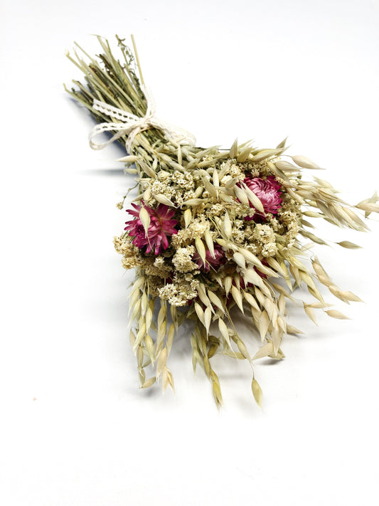 Wedding Bouquet, Floral Arrangement, Spring Colors, Wheat, Fall, Spring, House Decor, Dried Flowers, Preserved Floral, White and Purple