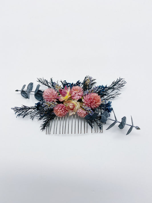 Hair Comb, Dried flowers, preserved flowers, floral comb, hair clip, hair accessories, wedding accessory, simple, wedding corsage, prom