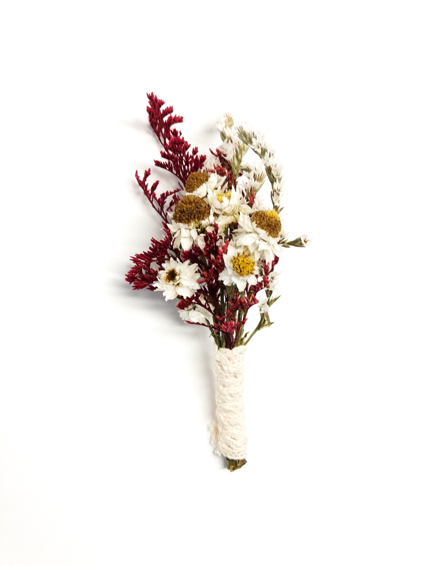 Valentine Bouquet, Wedding Flowers, Present, White, Red, Burgundy, Gentle, Decoration, House Decor, Ammobium, Cassia, Globe Amaranth