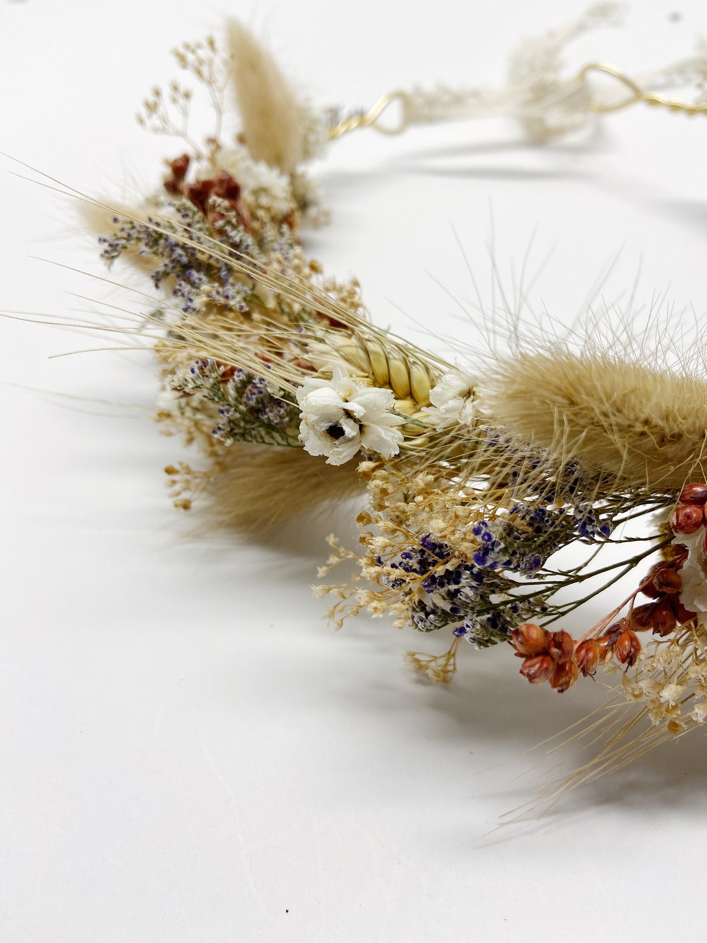 Wedding Head Wreath, Crown, Hoop, Wall Wreath, Halo, Boho, Wild Flower, Floral, Dried Flowers, Simple, Rustic, Preserved, Whimsical, Forest