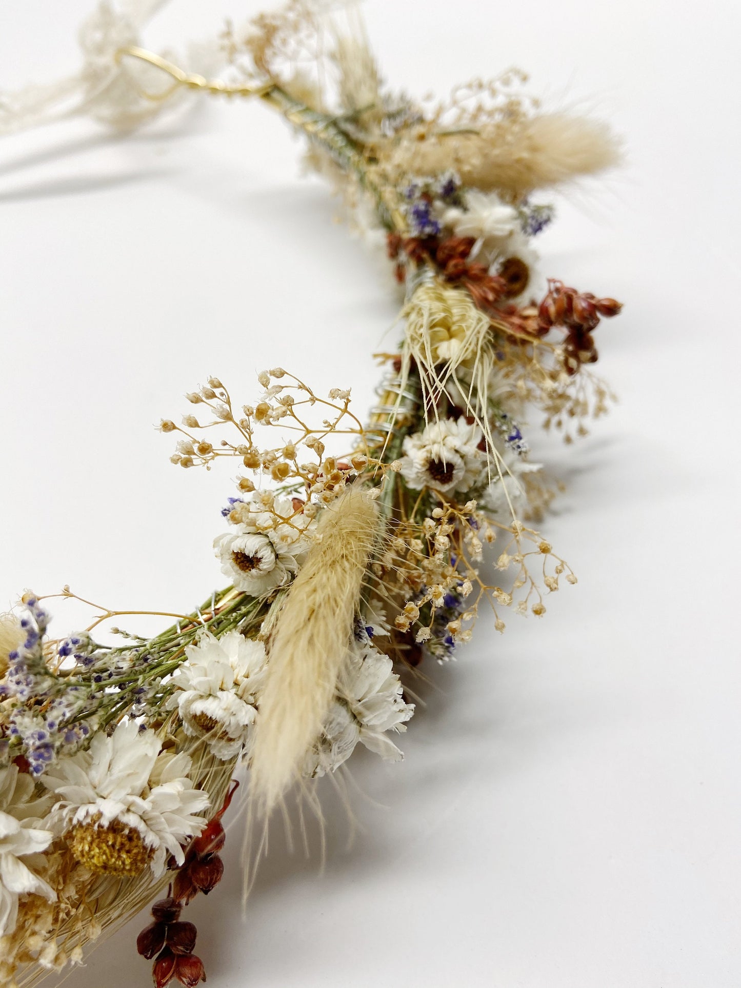 Wedding Head Wreath, Crown, Hoop, Wall Wreath, Halo, Boho, Wild Flower, Floral, Dried Flowers, Simple, Rustic, Preserved, Whimsical, Forest