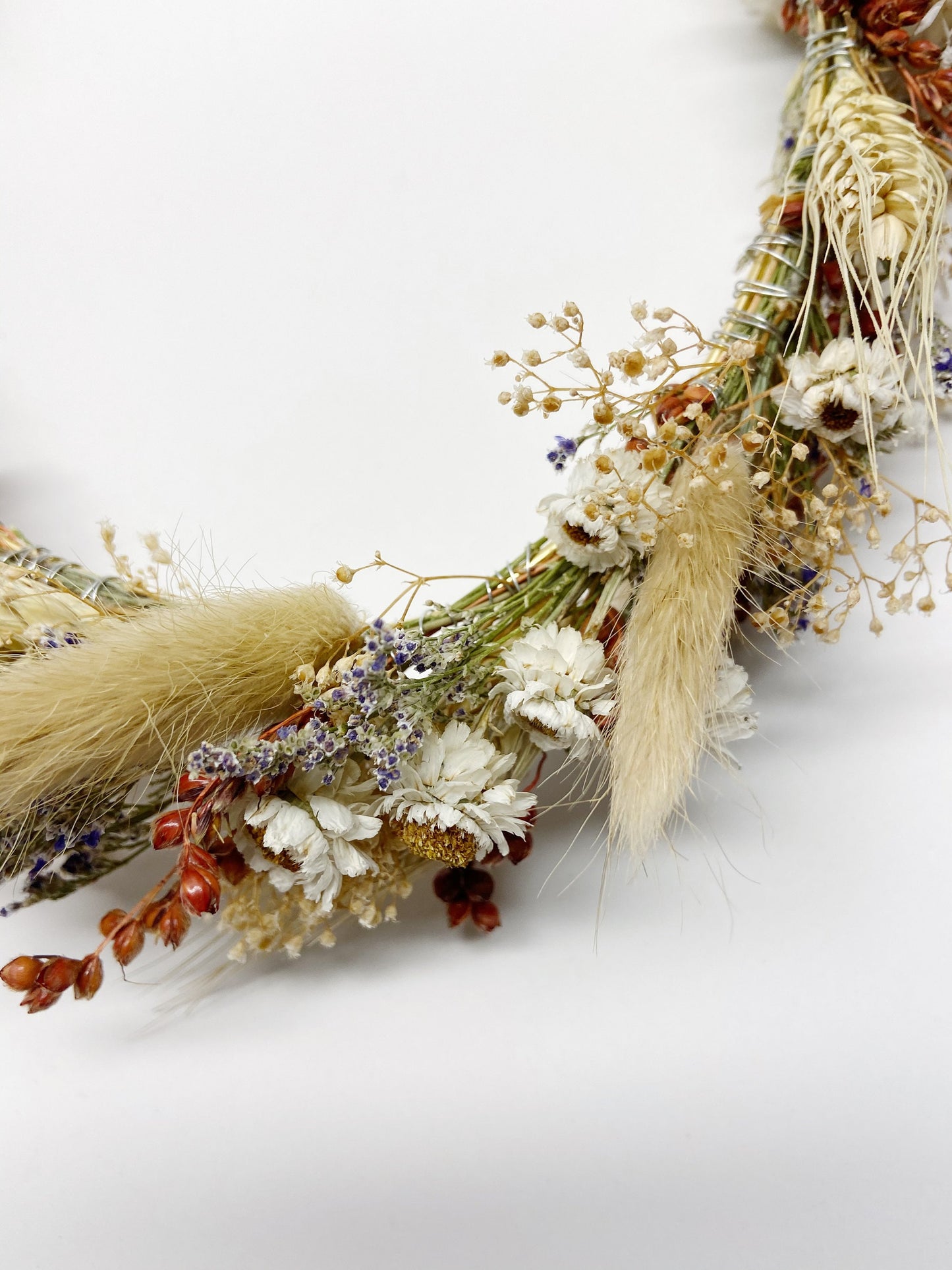 Wedding Head Wreath, Crown, Hoop, Wall Wreath, Halo, Boho, Wild Flower, Floral, Dried Flowers, Simple, Rustic, Preserved, Whimsical, Forest