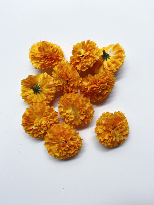 10 Faux Flowers, Fake Flowers, spring color, orange Flower heads, Flowers, Decoration, Home decor, details, wedding details, Clean, pink