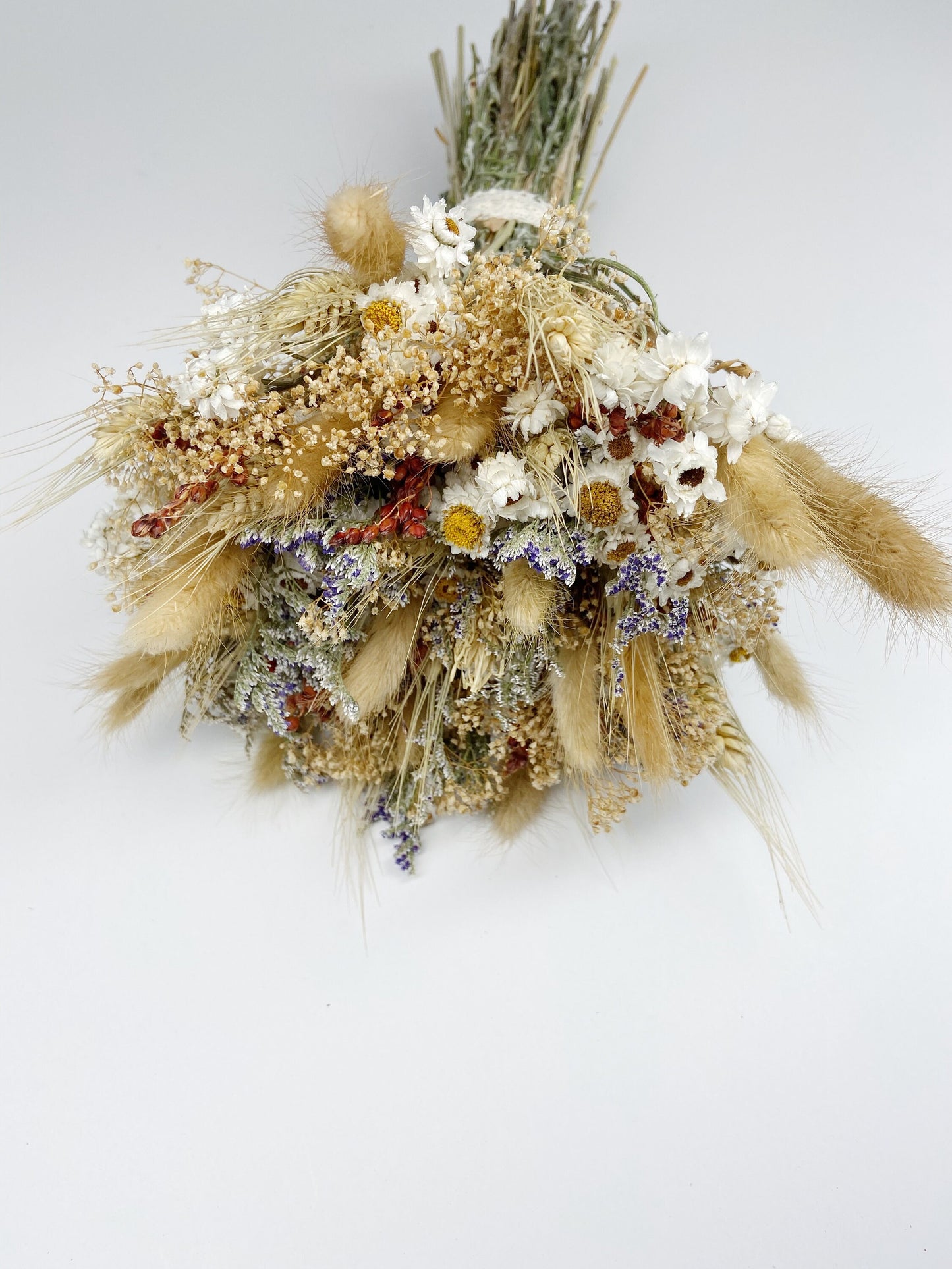 Wedding Bouquet, Fall, Dried Flowers, Hair comb, Head Wreath, Preserved, Rustic, Ammobium, bunny tails, ammonium, red broom corn,