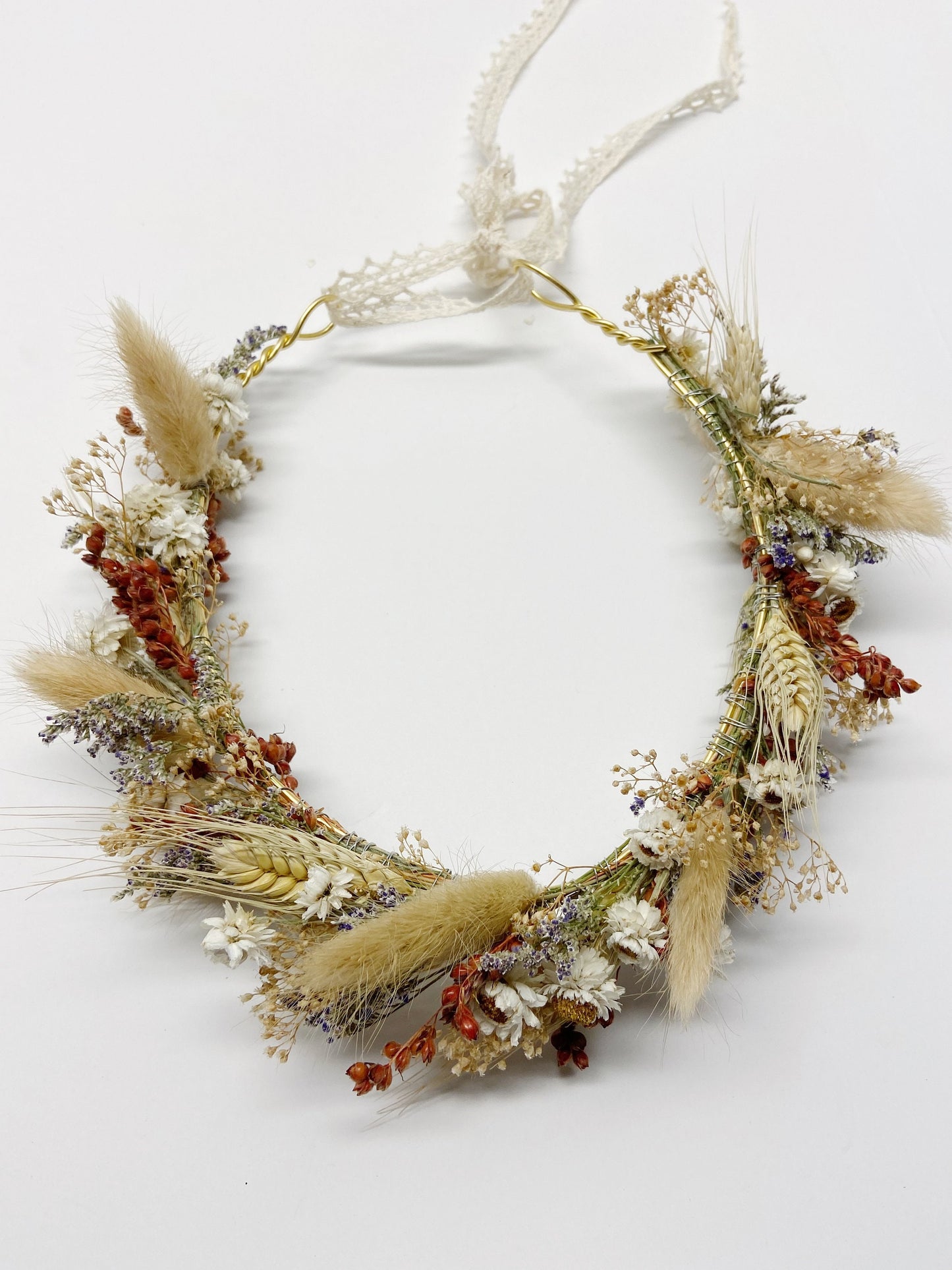 Wedding Head Wreath, Crown, Hoop, Wall Wreath, Halo, Boho, Wild Flower, Floral, Dried Flowers, Simple, Rustic, Preserved, Whimsical, Forest