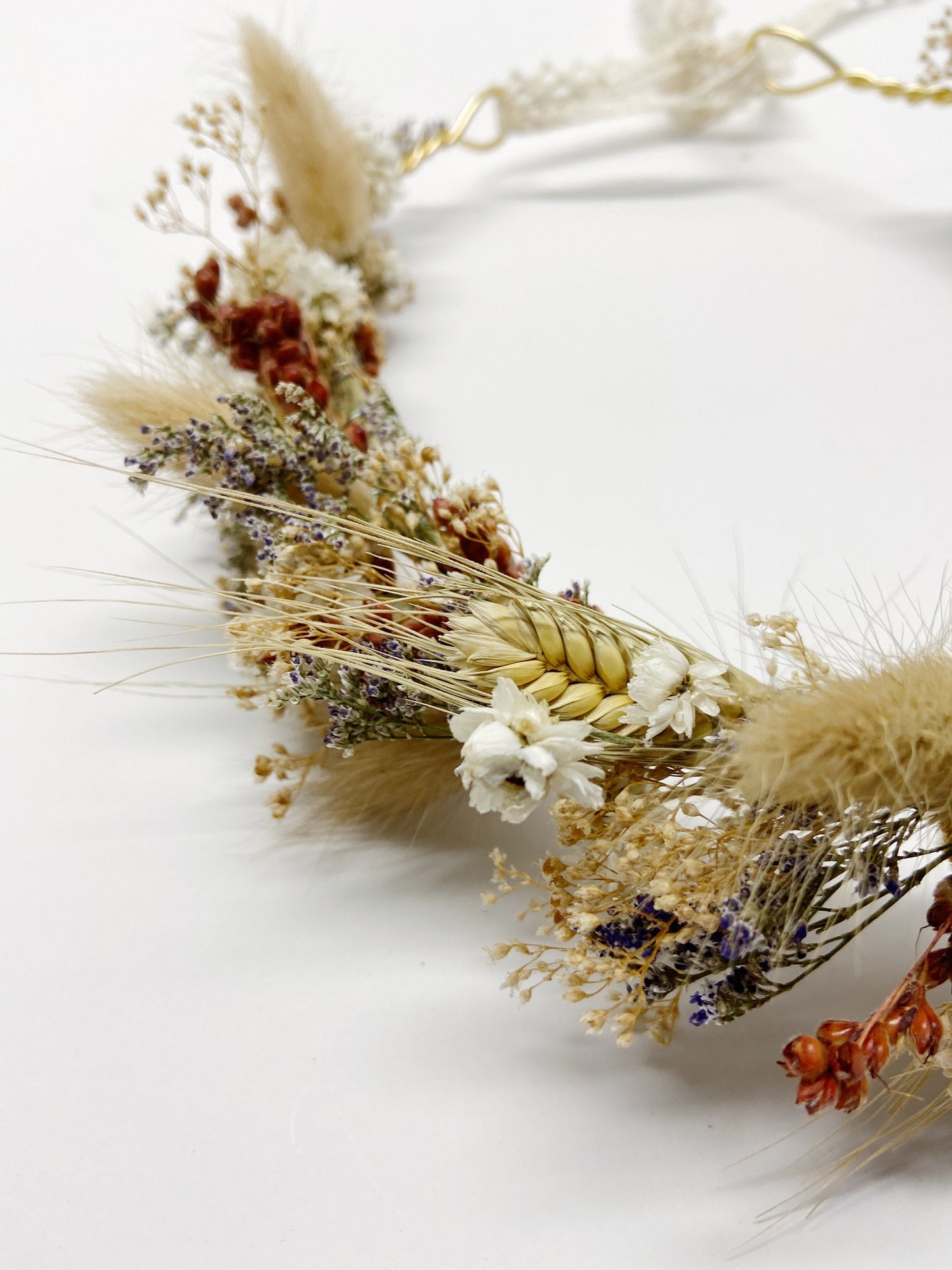 Wedding Head Wreath, Crown, Hoop, Wall Wreath, Halo, Boho, Wild Flower, Floral, Dried Flowers, Simple, Rustic, Preserved, Whimsical, Forest