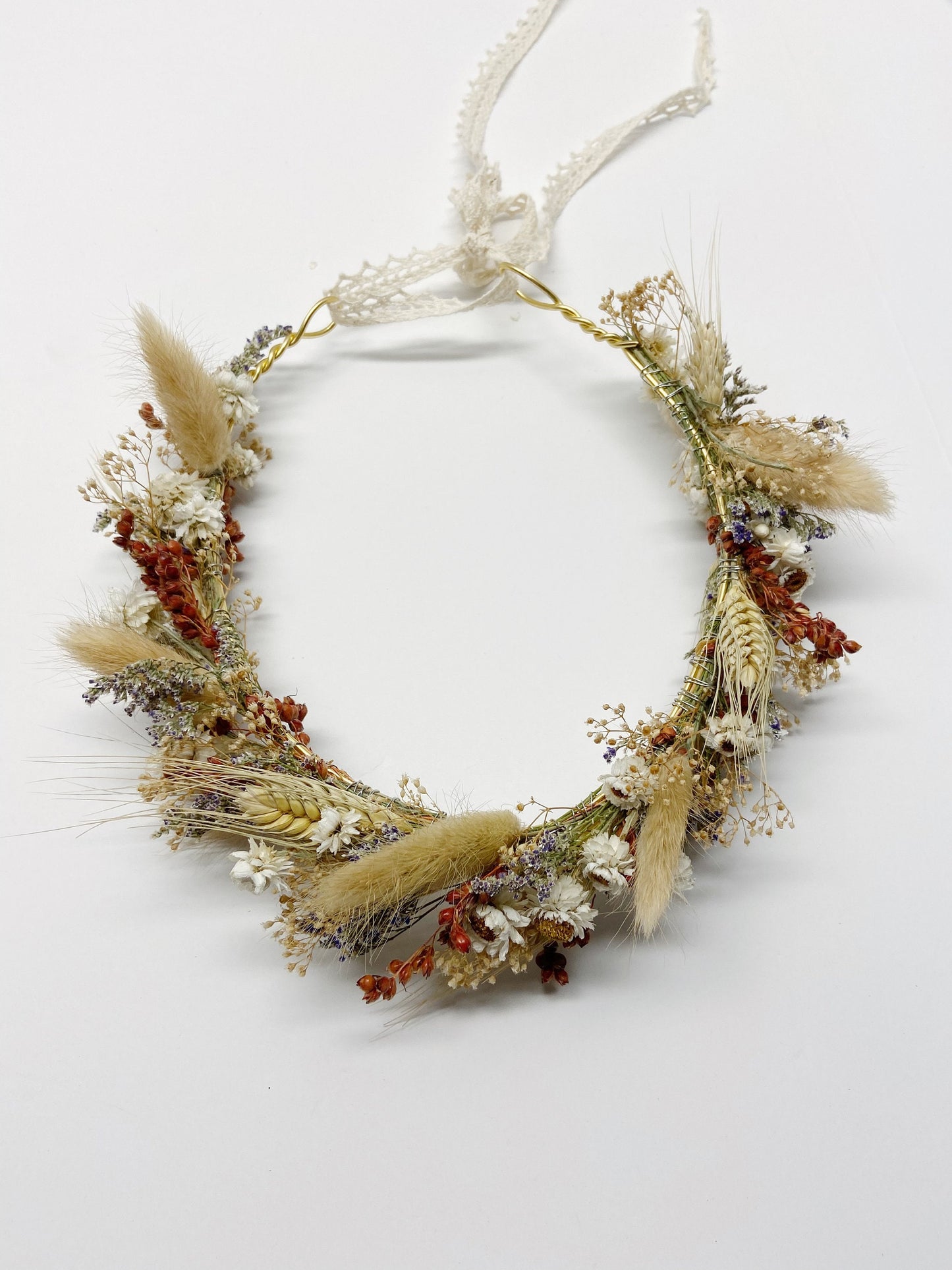 Wedding Head Wreath, Crown, Hoop, Wall Wreath, Halo, Boho, Wild Flower, Floral, Dried Flowers, Simple, Rustic, Preserved, Whimsical, Forest