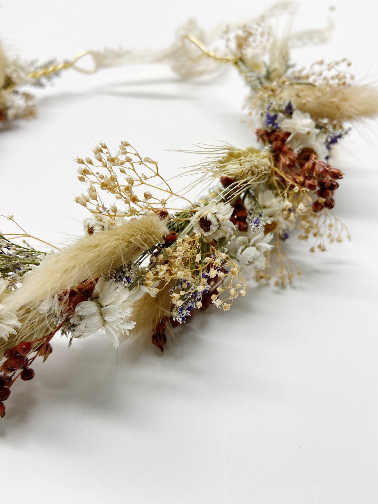Wedding Head Wreath, Crown, Hoop, Wall Wreath, Halo, Boho, Wild Flower, Floral, Dried Flowers, Simple, Rustic, Preserved, Whimsical, Forest