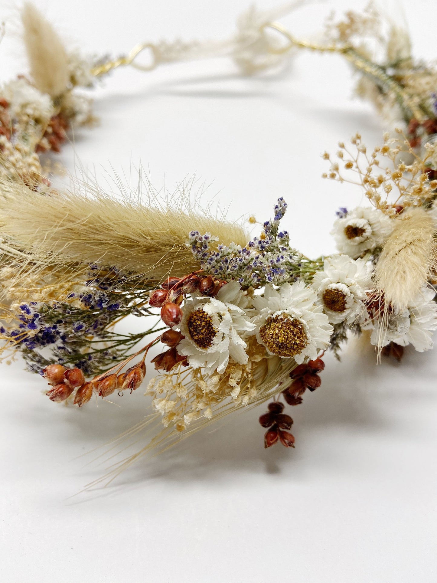 Wedding Head Wreath, Crown, Hoop, Wall Wreath, Halo, Boho, Wild Flower, Floral, Dried Flowers, Simple, Rustic, Preserved, Whimsical, Forest