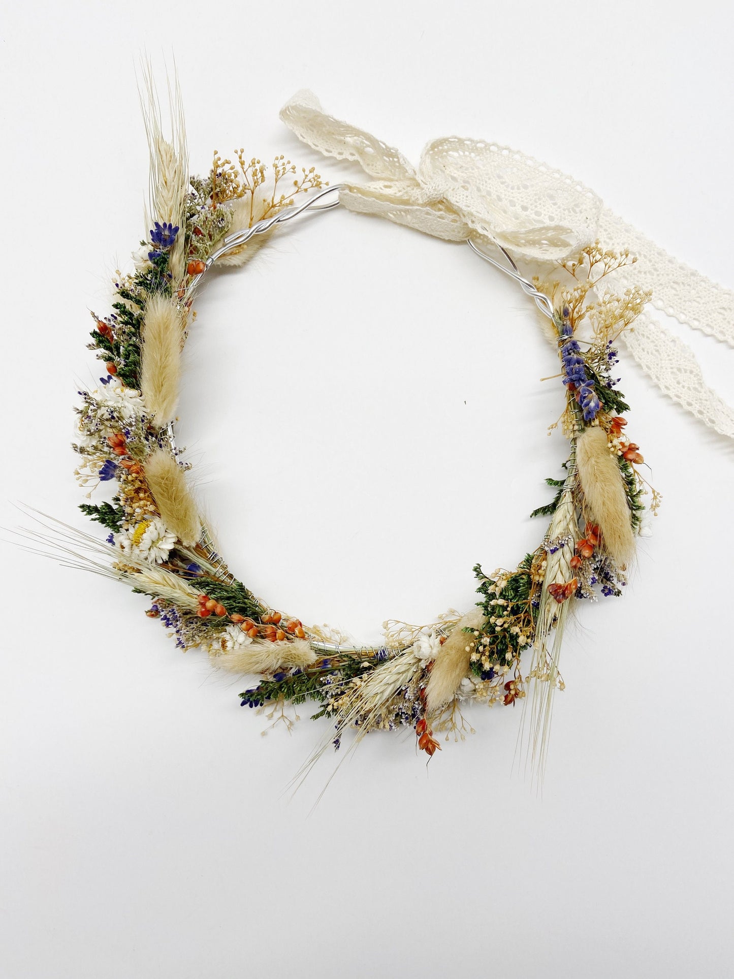 Wedding Head Wreath, Crown, Hoop, Wall Wreath, Halo, Boho, Wild Flower, Floral, Dried Flowers, Simple, Rustic, Preserved, Whimsical, Forest