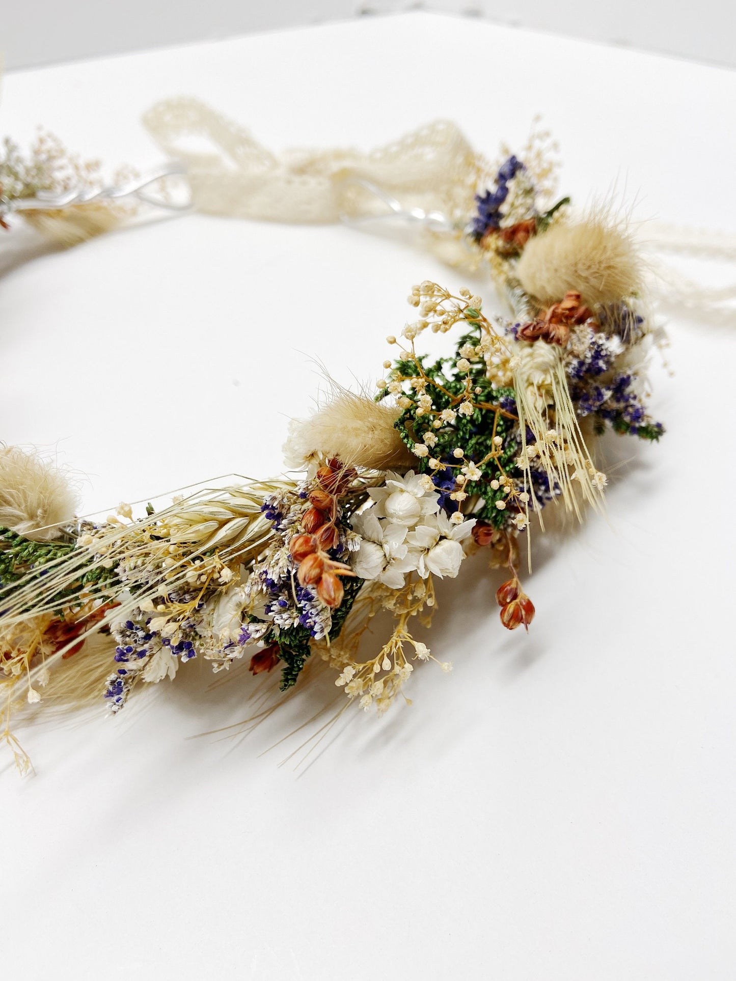 Wedding Head Wreath, Crown, Hoop, Wall Wreath, Halo, Boho, Wild Flower, Floral, Dried Flowers, Simple, Rustic, Preserved, Whimsical, Forest