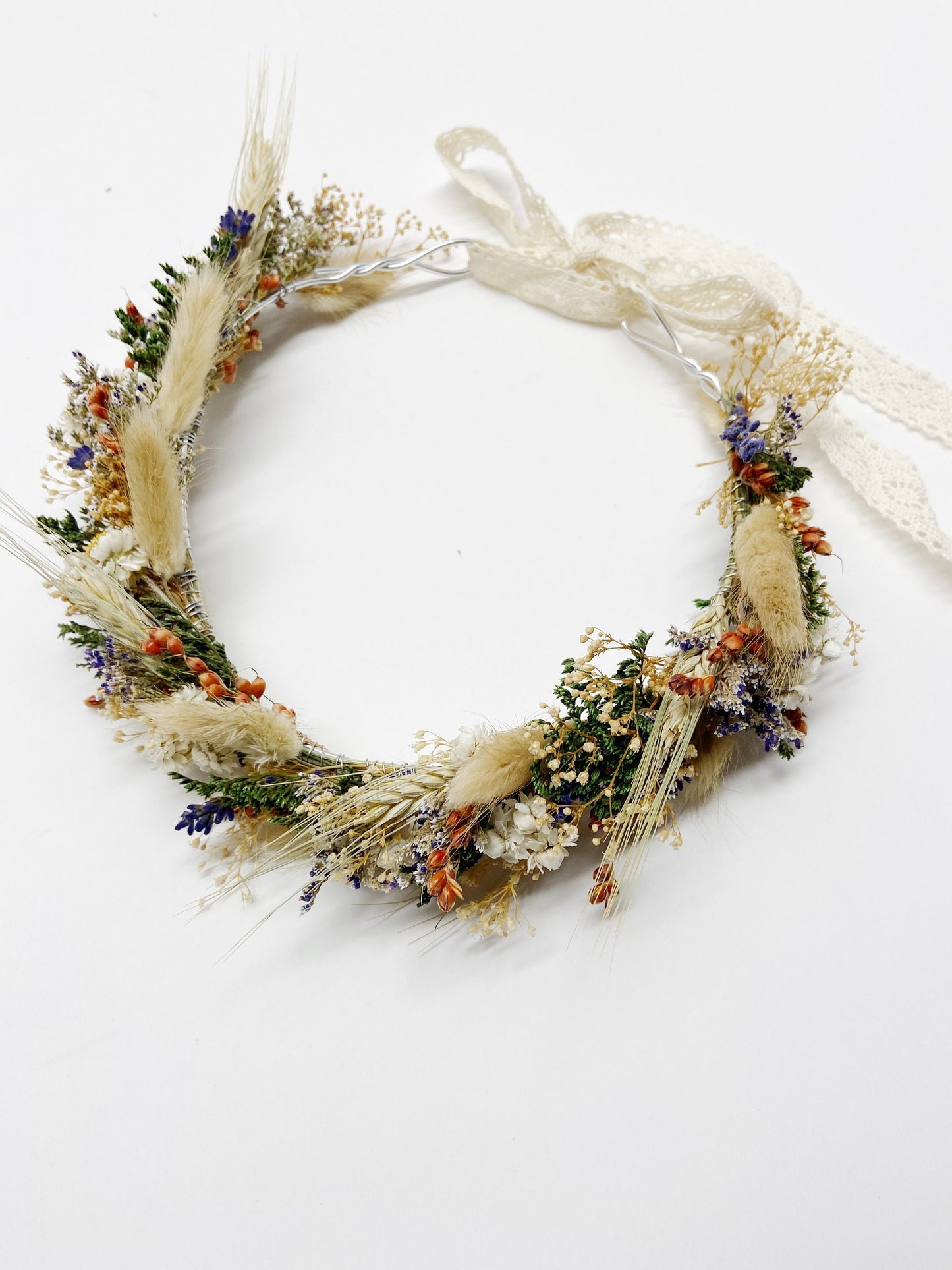 Wedding Head Wreath, Crown, Hoop, Wall Wreath, Halo, Boho, Wild Flower, Floral, Dried Flowers, Simple, Rustic, Preserved, Whimsical, Forest