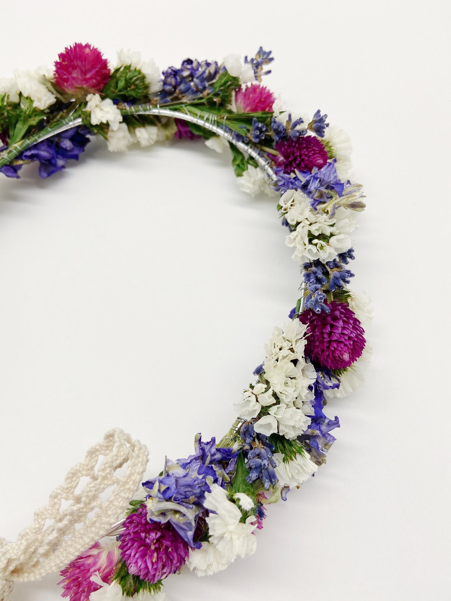 Wedding Head Wreath, Crown, Hoop, Wall Wreath, Halo, Boho, Wild Flower, Floral, Dried Flowers, Simple, Rustic, Preserved, Whimsical, Forest