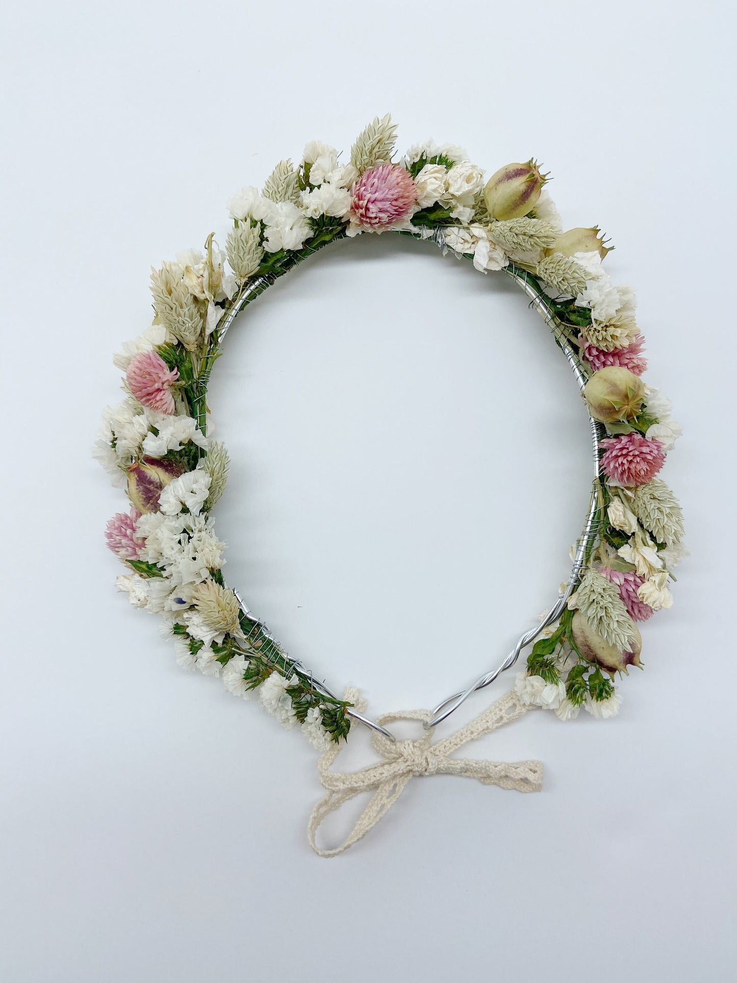 Wedding Head Wreath, Crown, Hoop, Wall Wreath, Halo, Boho, Wild Flower, Floral, Dried Flowers, Simple, Rustic, Preserved, Whimsical, Forest