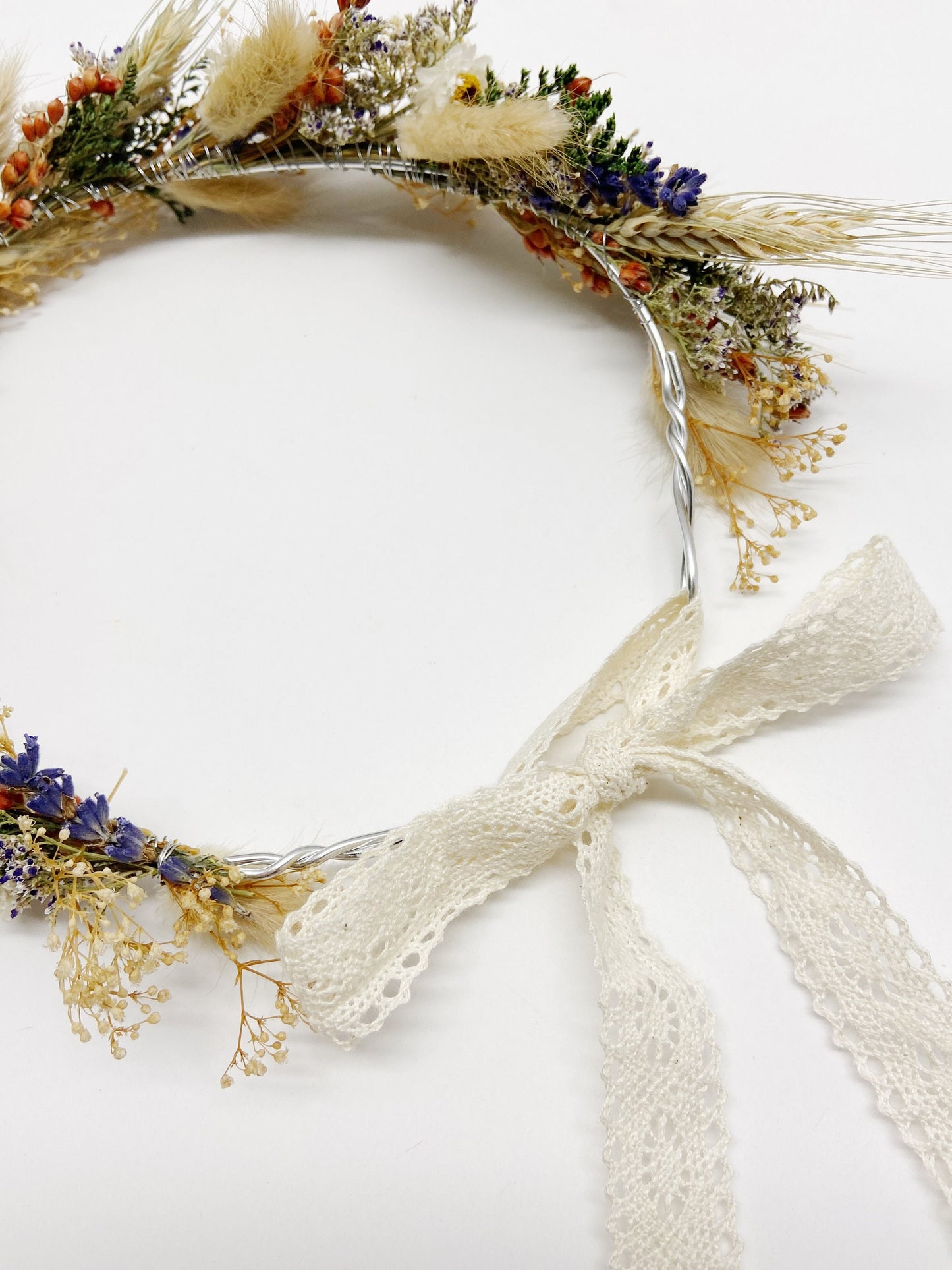 Wedding Head Wreath, Crown, Hoop, Wall Wreath, Halo, Boho, Wild Flower, Floral, Dried Flowers, Simple, Rustic, Preserved, Whimsical, Forest