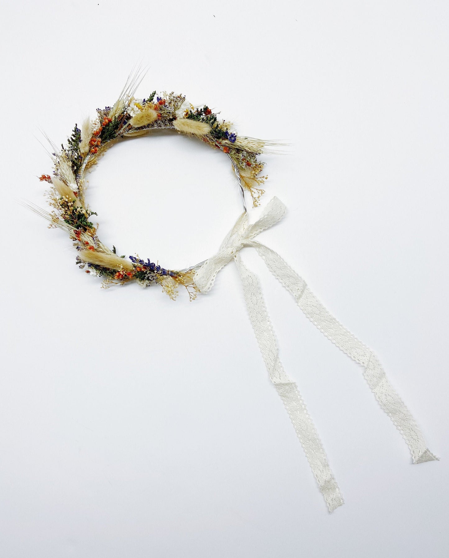 Wedding Head Wreath, Crown, Hoop, Wall Wreath, Halo, Boho, Wild Flower, Floral, Dried Flowers, Simple, Rustic, Preserved, Whimsical, Forest