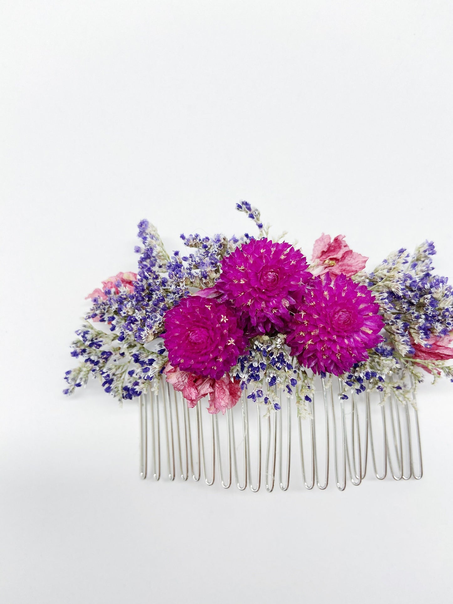 Hair Comb, Dried flowers, preserved flowers, floral comb, hair clip, hair accessories, wedding accessory, simple, wedding corsage, prom