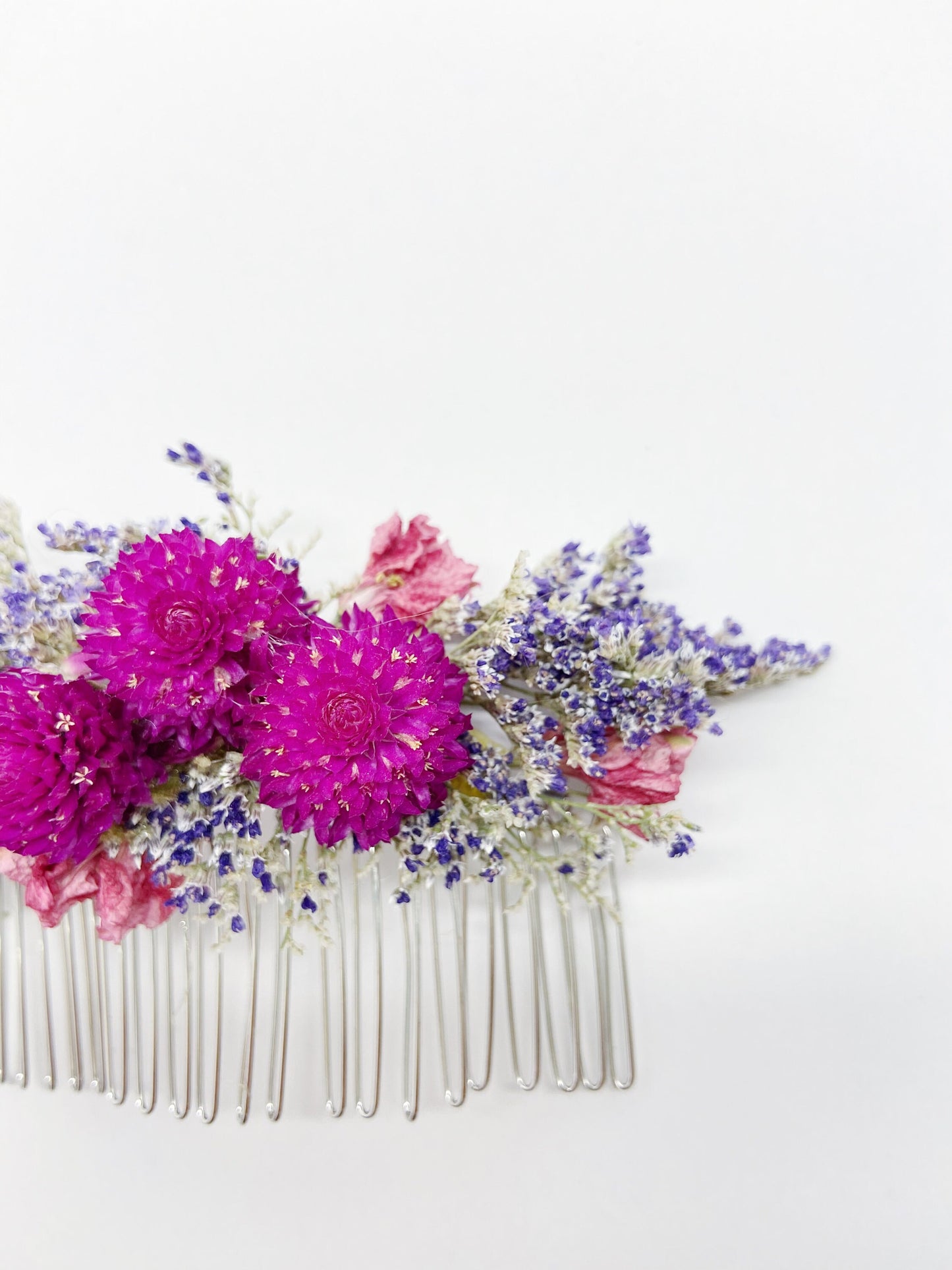 Hair Comb, Dried flowers, preserved flowers, floral comb, hair clip, hair accessories, wedding accessory, simple, wedding corsage, prom