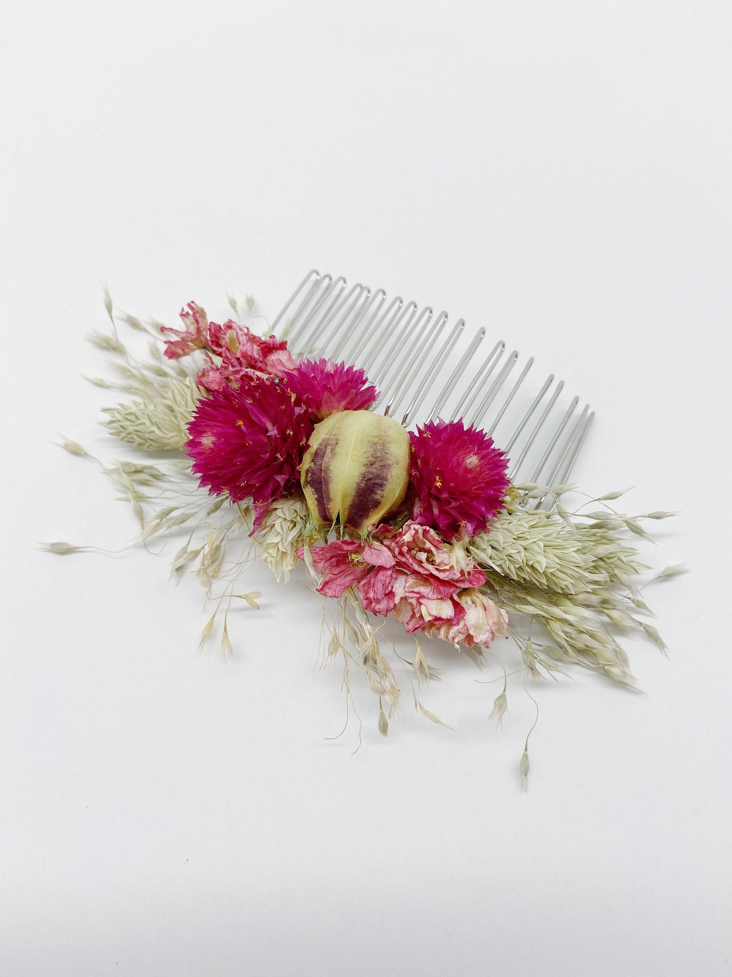 Hair Comb, Dried flowers, preserved flowers, floral comb, hair clip, hair accessories, wedding accessory, simple, wedding corsage, prom