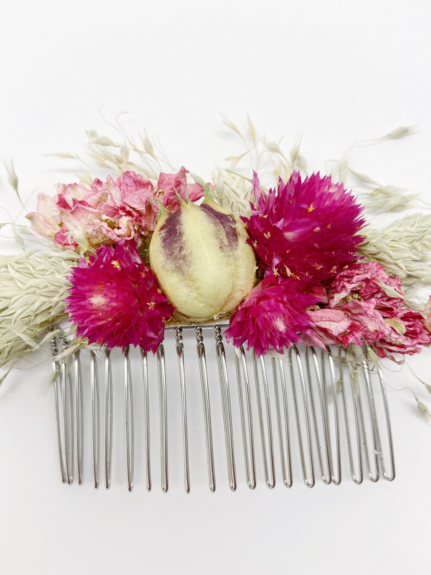 Hair Comb, Dried flowers, preserved flowers, floral comb, hair clip, hair accessories, wedding accessory, simple, wedding corsage, prom