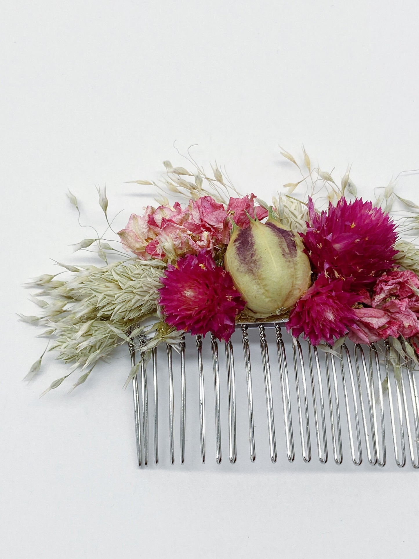 Hair Comb, Dried flowers, preserved flowers, floral comb, hair clip, hair accessories, wedding accessory, simple, wedding corsage, prom