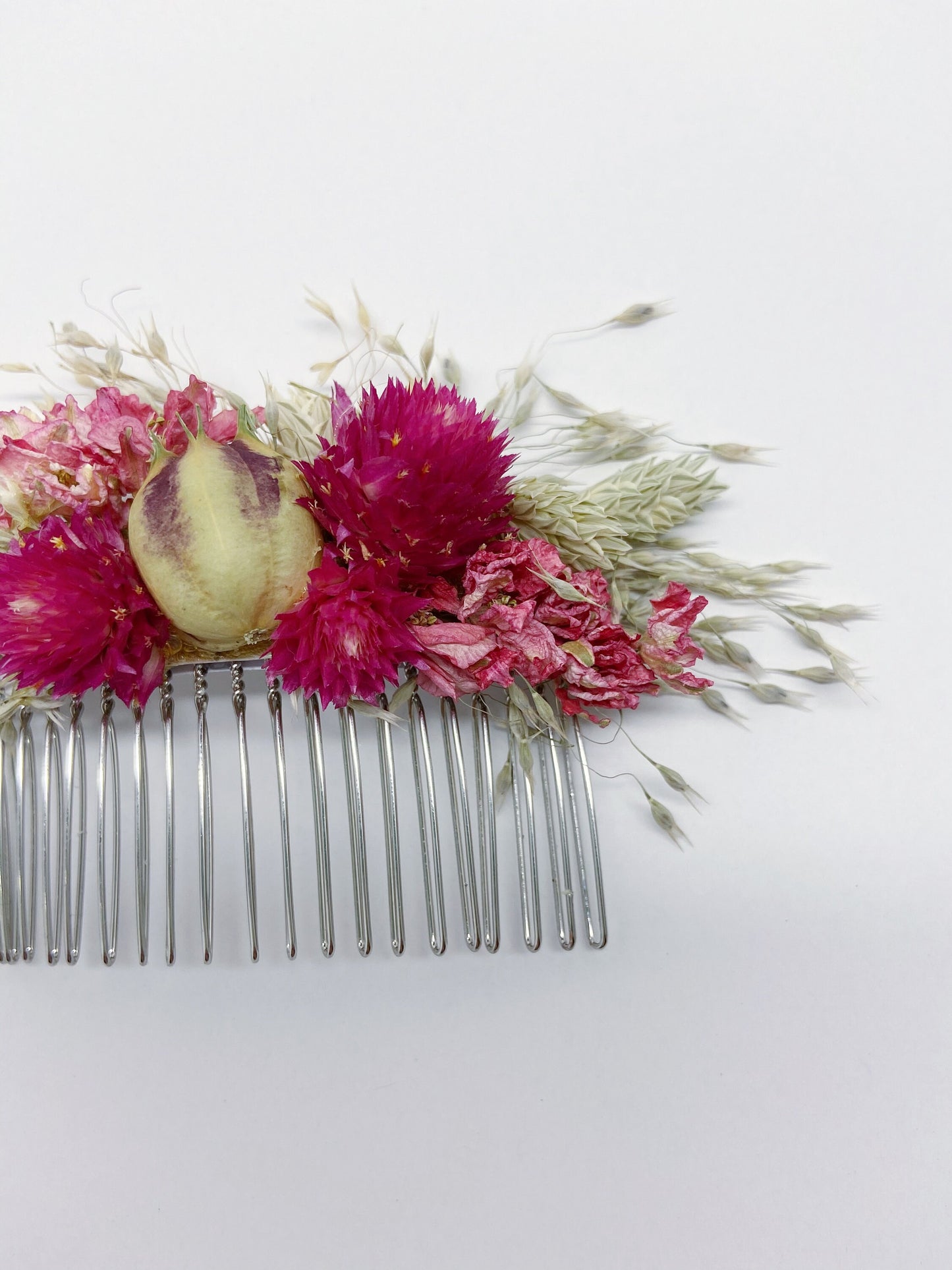 Hair Comb, Dried flowers, preserved flowers, floral comb, hair clip, hair accessories, wedding accessory, simple, wedding corsage, prom