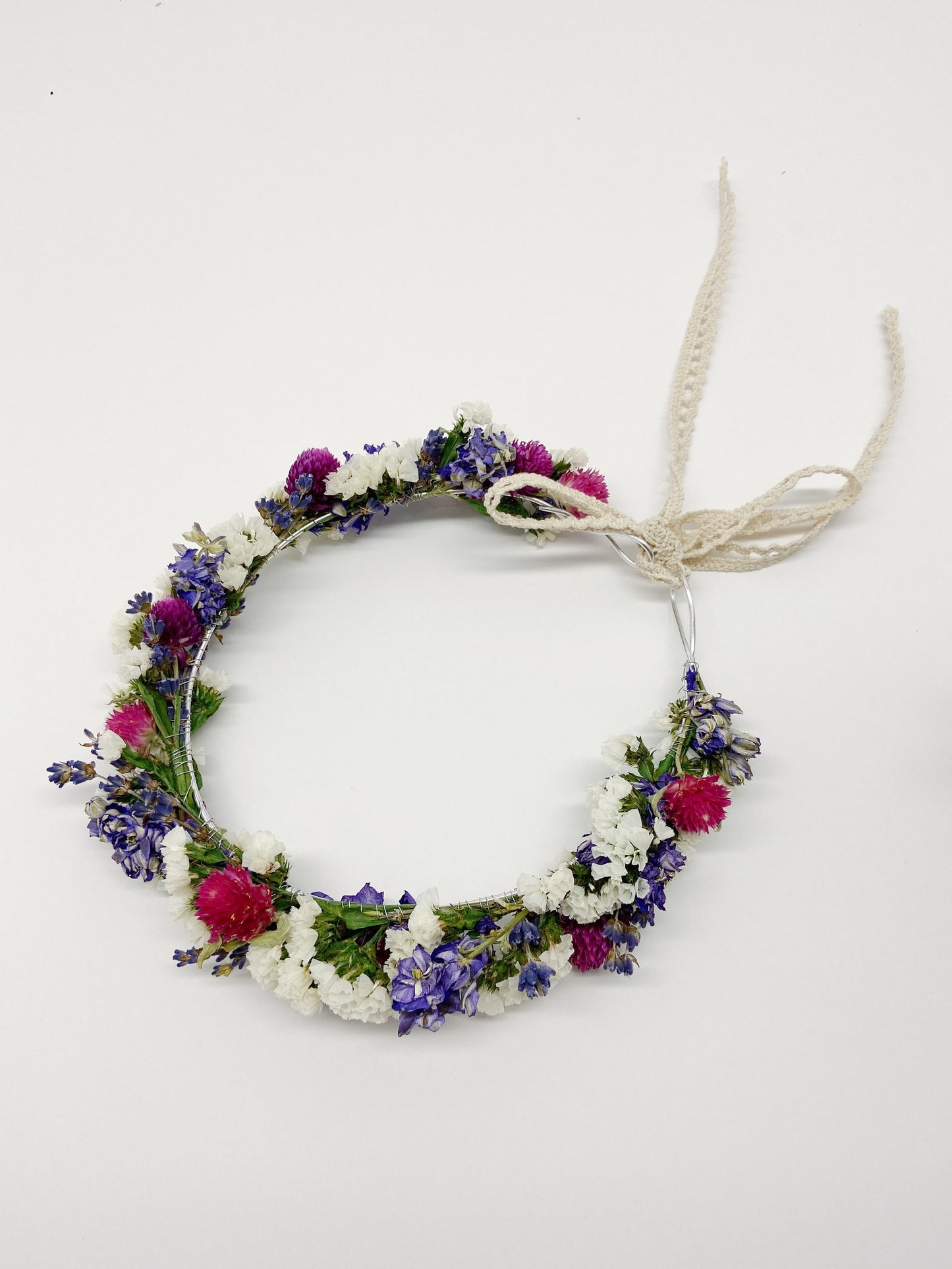 Wedding Head Wreath, Crown, Hoop, Wall Wreath, Halo, Boho, Wild Flower, Floral, Dried Flowers, Simple, Rustic, Preserved, Whimsical, Forest