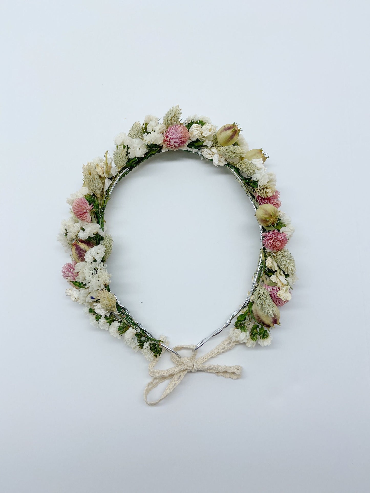 Wedding Head Wreath, Crown, Hoop, Wall Wreath, Halo, Boho, Wild Flower, Floral, Dried Flowers, Simple, Rustic, Preserved, Whimsical, Forest