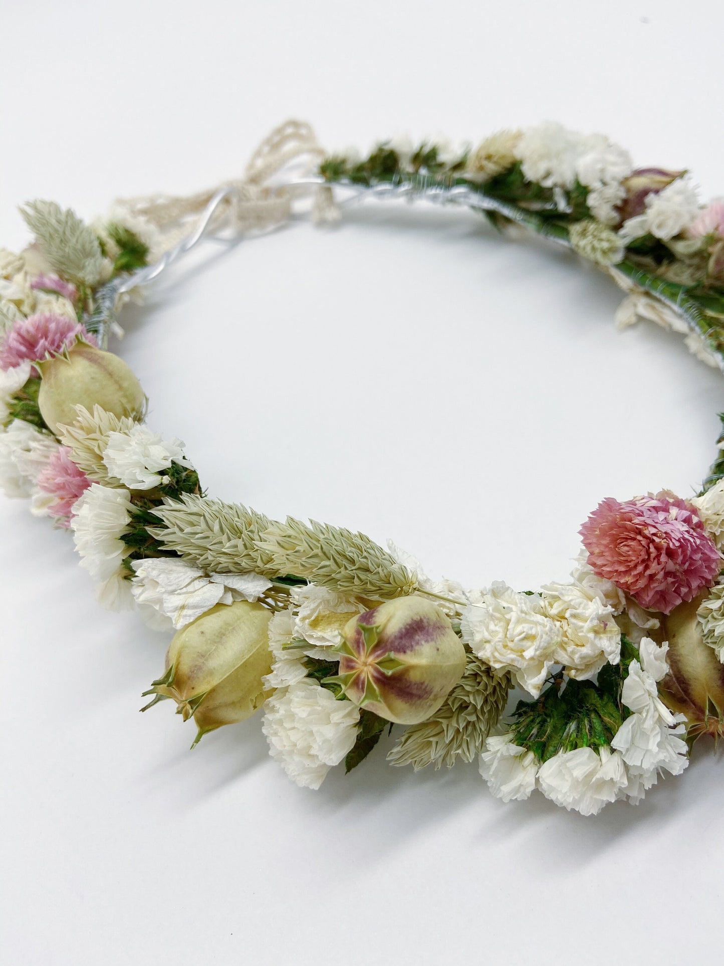 Wedding Head Wreath, Crown, Hoop, Wall Wreath, Halo, Boho, Wild Flower, Floral, Dried Flowers, Simple, Rustic, Preserved, Whimsical, Forest