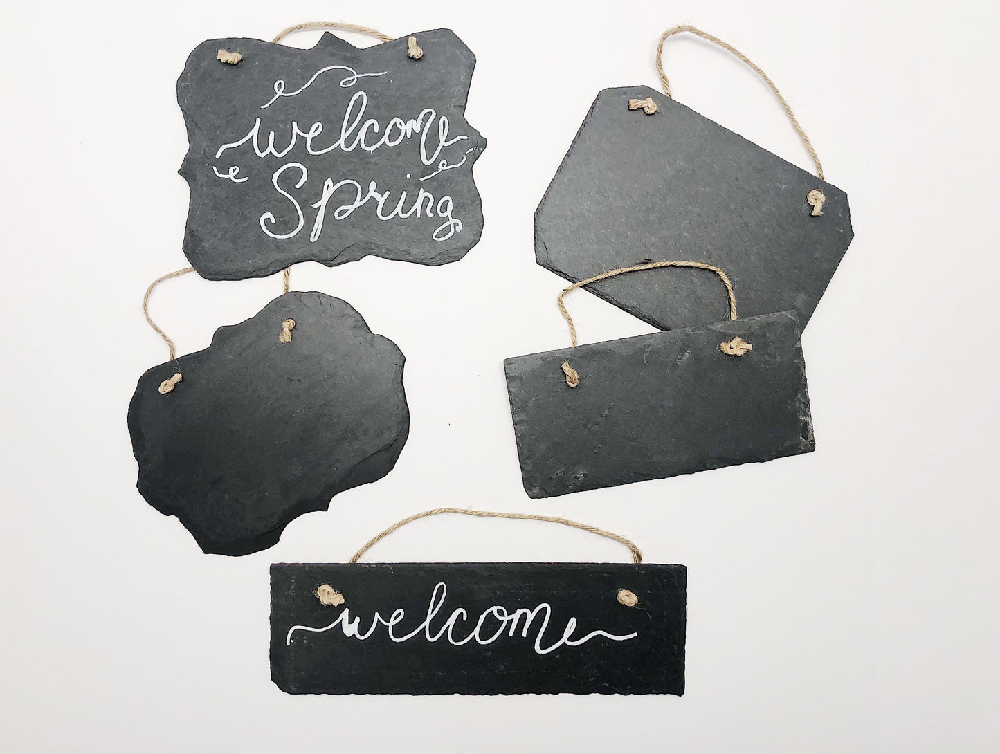 Slate hanger, Blank, Chalk, Rectangle, Custom Writing, DIY, Wreath Add on, Wall Decor, Welcome Sign, Front Door, Twine Hanger