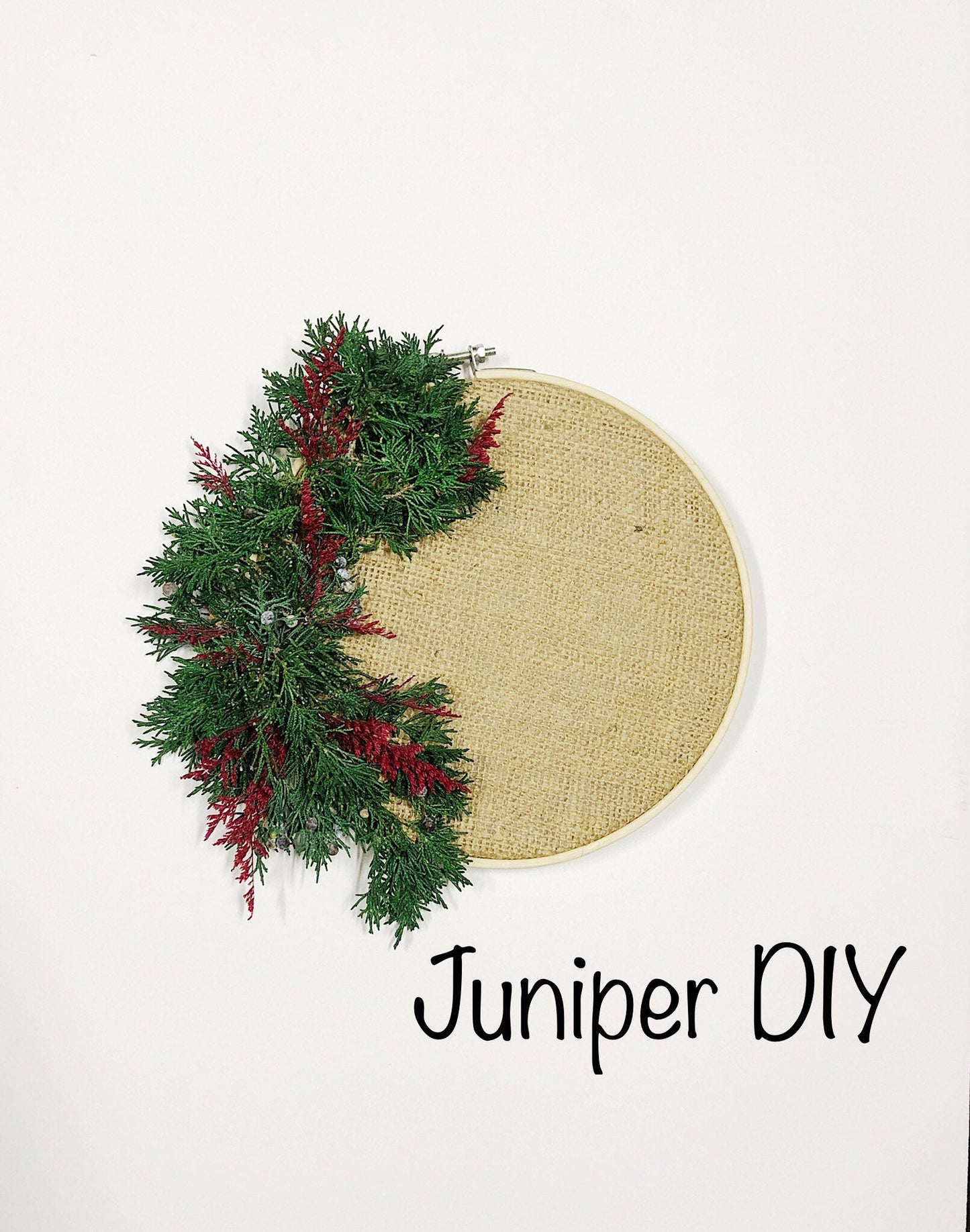 DIY Wreath Kit, Christmas Project, Dried Flowers, Mothers Day gift, Arts and Crafts, Embroidery Hoop, Colorful Decoration, Burlap, Gift