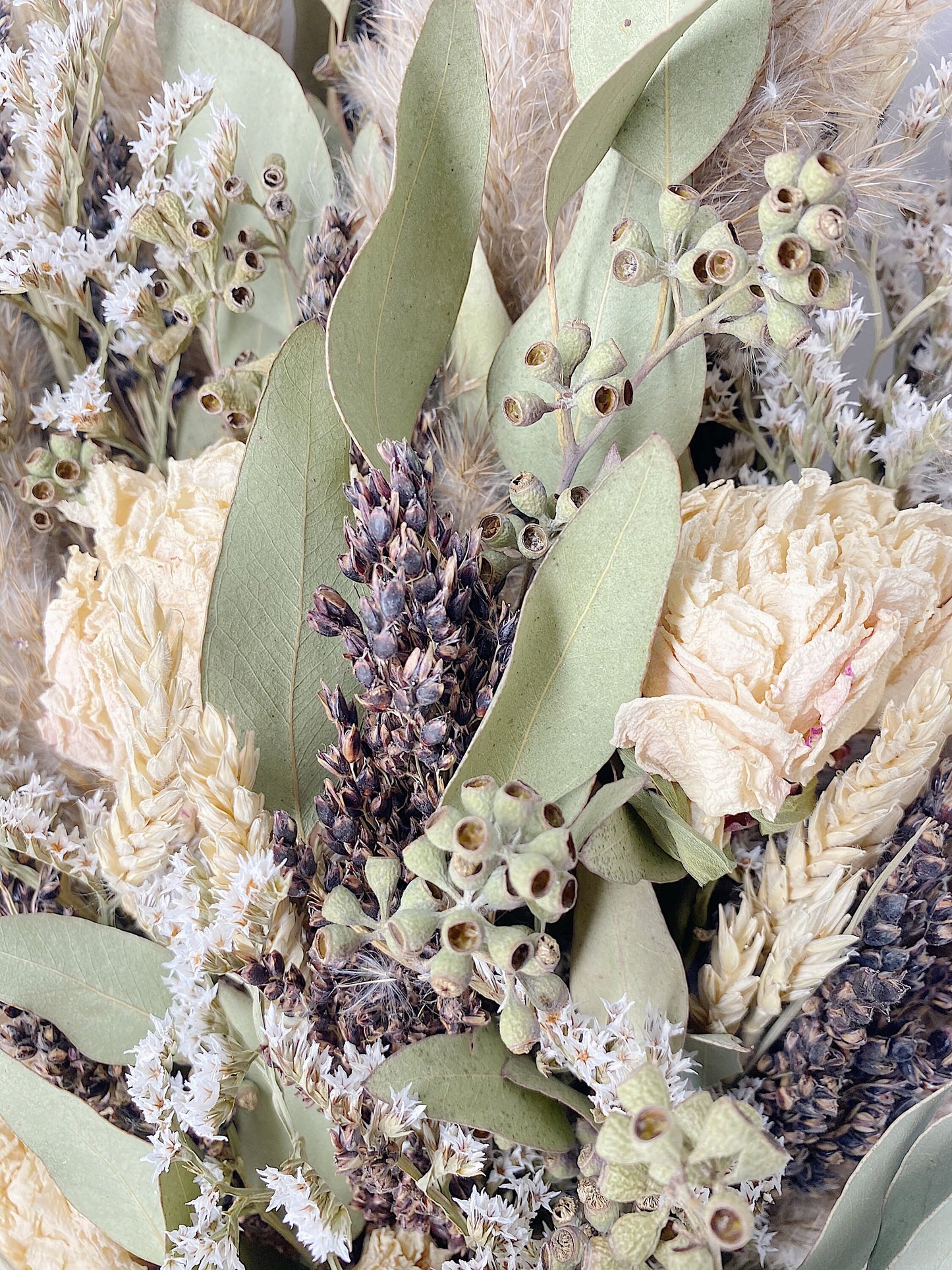 Off White Wedding Bouquet, Peonies, Floral, Beige, Bridal, Summer, Pampas Grass, Ribbon, Wheat, Cream and Green, Neutral, Dried