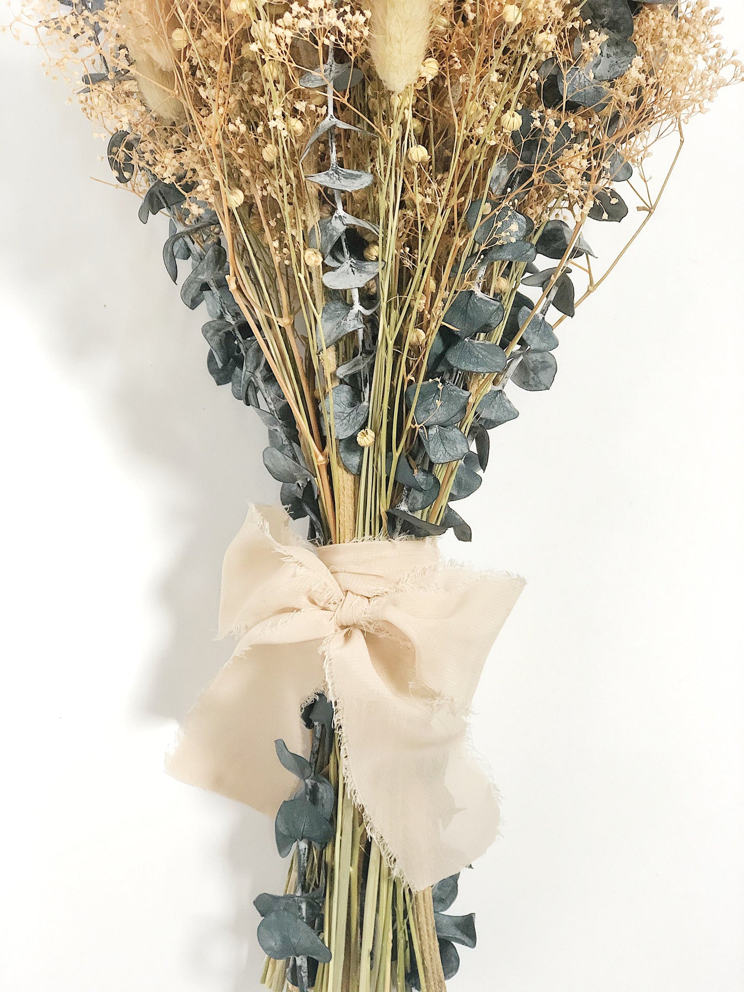 Sunflower Floral Bouquet, Dried Flowers, Preserved Floral, Yellow, Wildflowers, Mini Gyp, Home Decor, Wedding, Bunny Tails, Eucalyptus