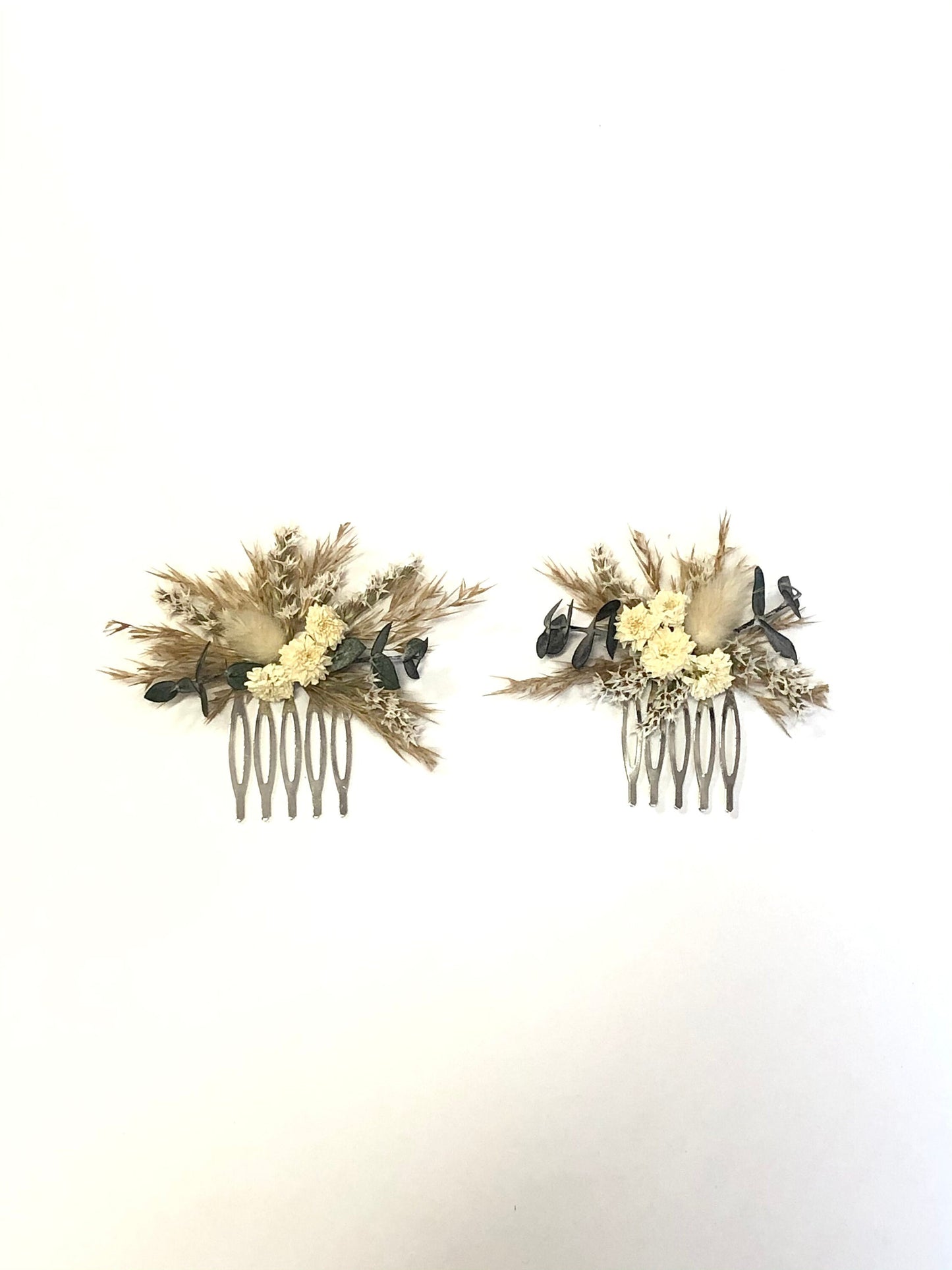 Head Wreath, Hair Comb, Natural Flowers, Head Decoration, Dried Flowers, Neutral, Cute, Bridal, Flower Girl, Photoshoot, Centerpiece, Cream