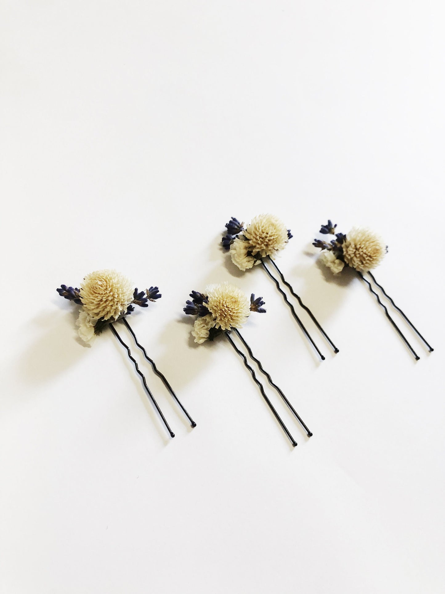 Purple White Hair Pins, Cream, Lavender, Blue, Dried Floral, Wedding Flowers, Preserved, Head Wreath, Hair Comb, Boutonniere, Hair Clips