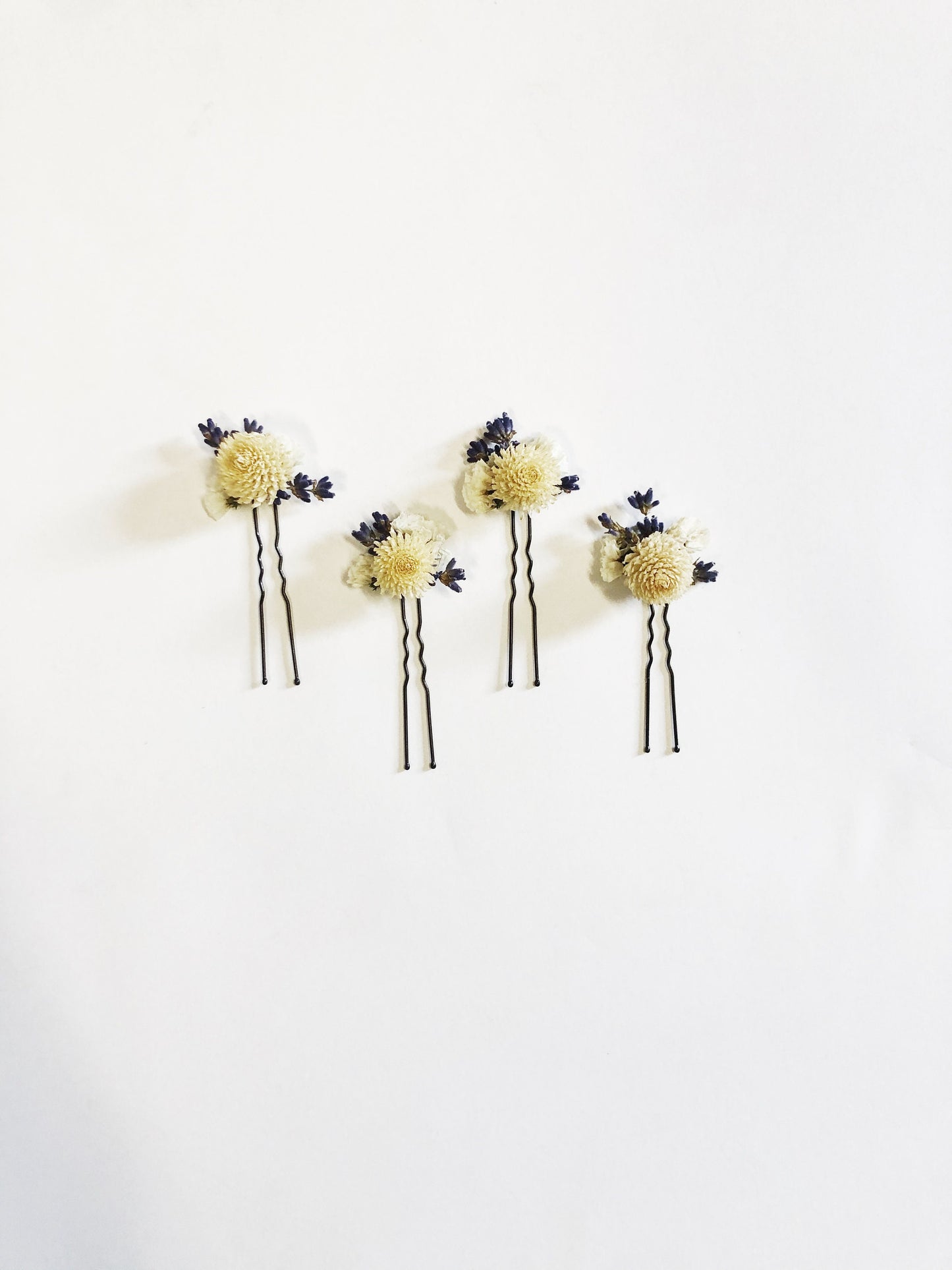 Purple White Hair Pins, Cream, Lavender, Blue, Dried Floral, Wedding Flowers, Preserved, Head Wreath, Hair Comb, Boutonniere, Hair Clips
