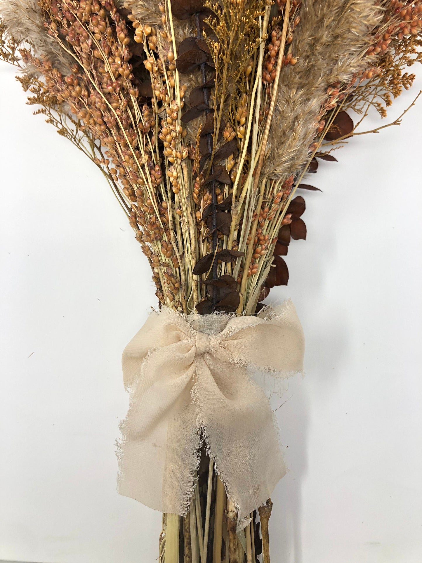 Orange Bouquet, Fall Bouquet, Dried, Preserved Flowers, House Decoration, Dried Roses, Pampas, Bunny Tail, Feathers, Eucalyptus