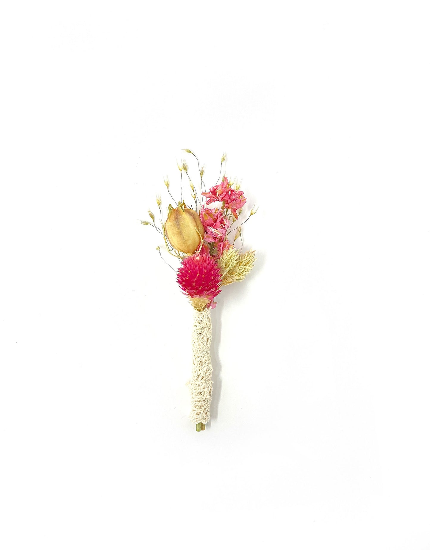 Spring Bouquet, Natural Flowers, Dried Flowers, Bridal, Wedding, Floral, Colorful, Bridesmaid, Pink, nigella, phalaris, Spring, Throw